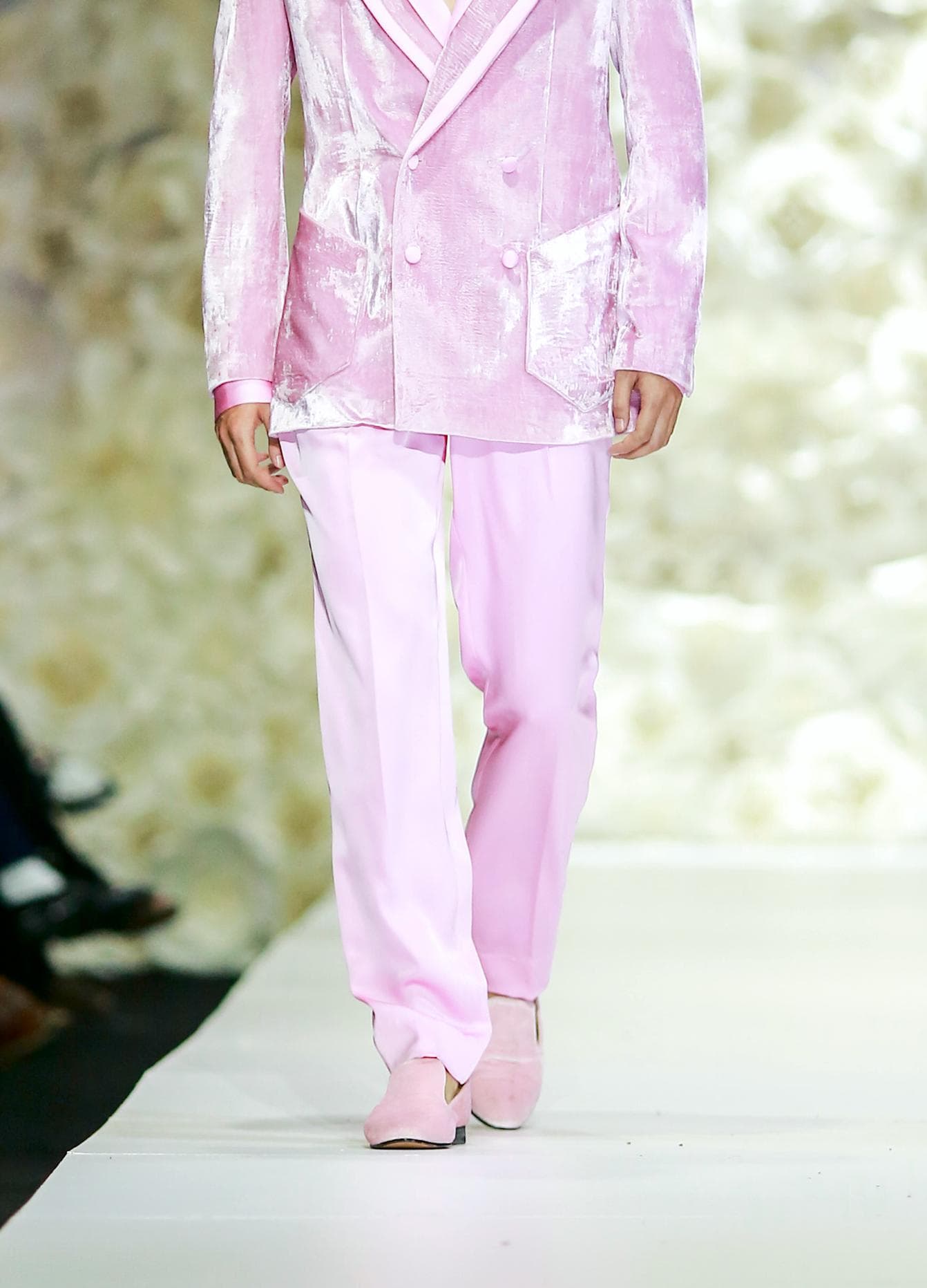 PINK SILK TROUSERS 