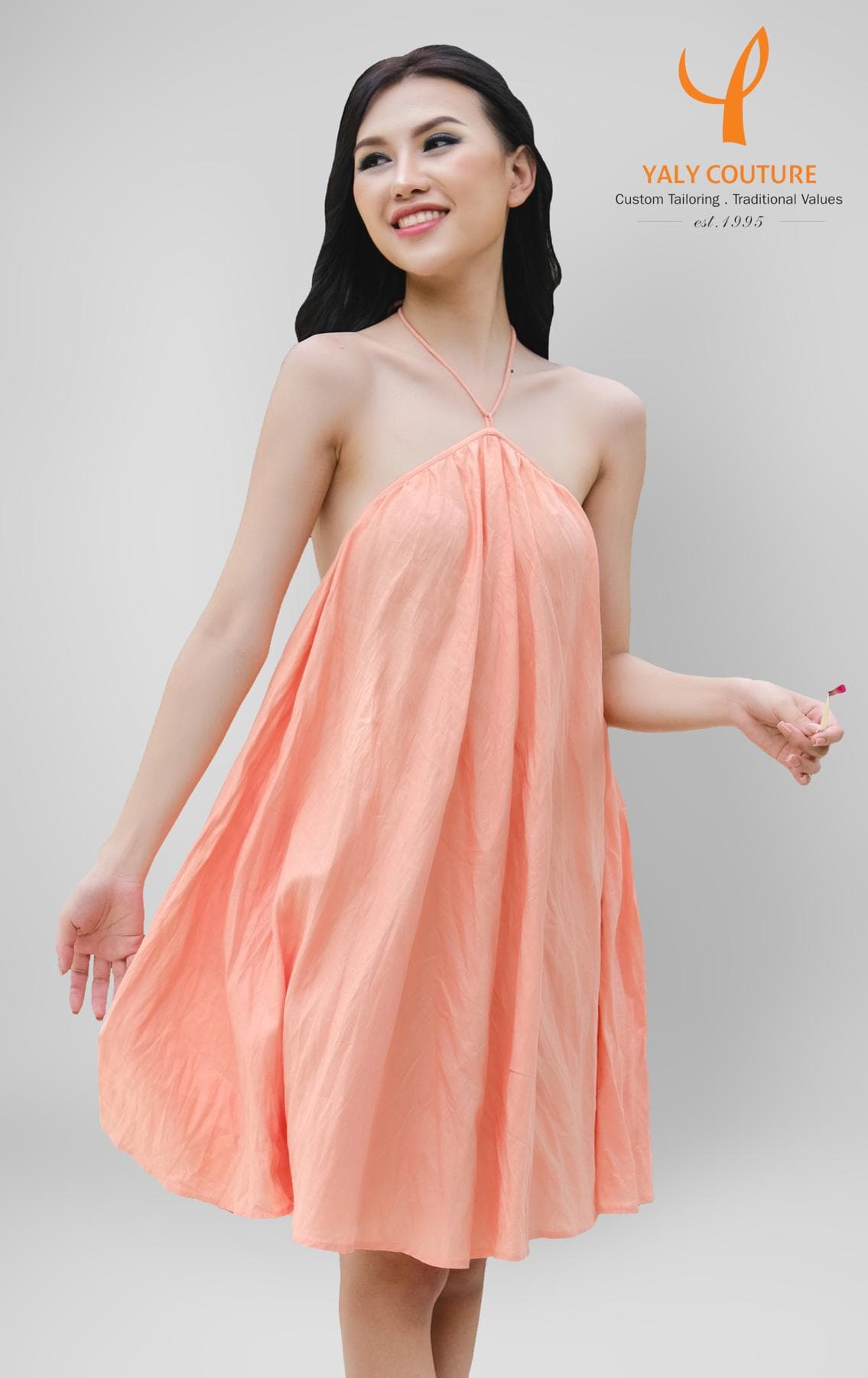 ORANGE HALTERNECK SUNDRESS