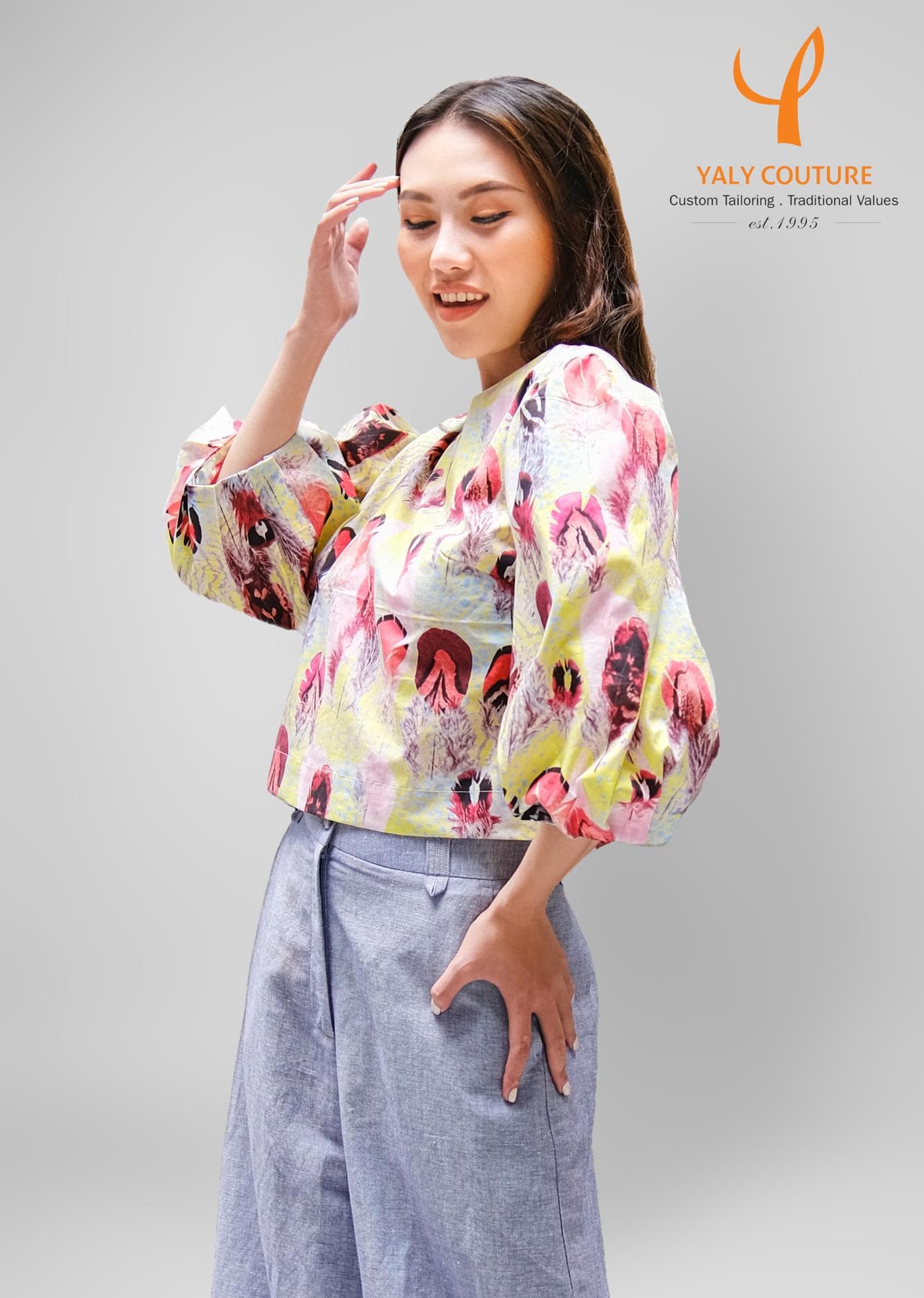 ​FEATHER PRINT COTTON TOP
