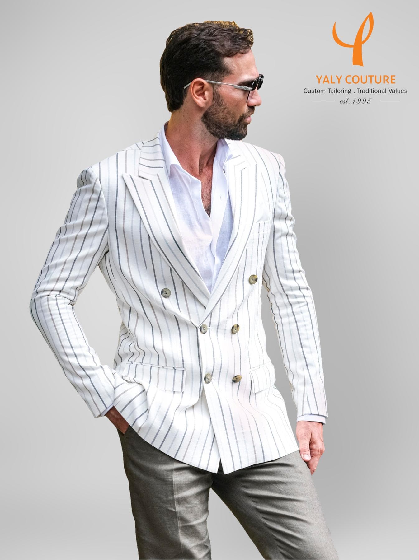 ÁO JACKET LINEN SỌC