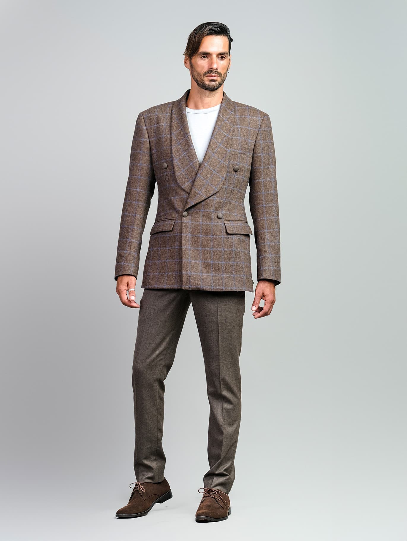 JACKET CARO VÀ QUẦN LEN Ý THỜI TRANG