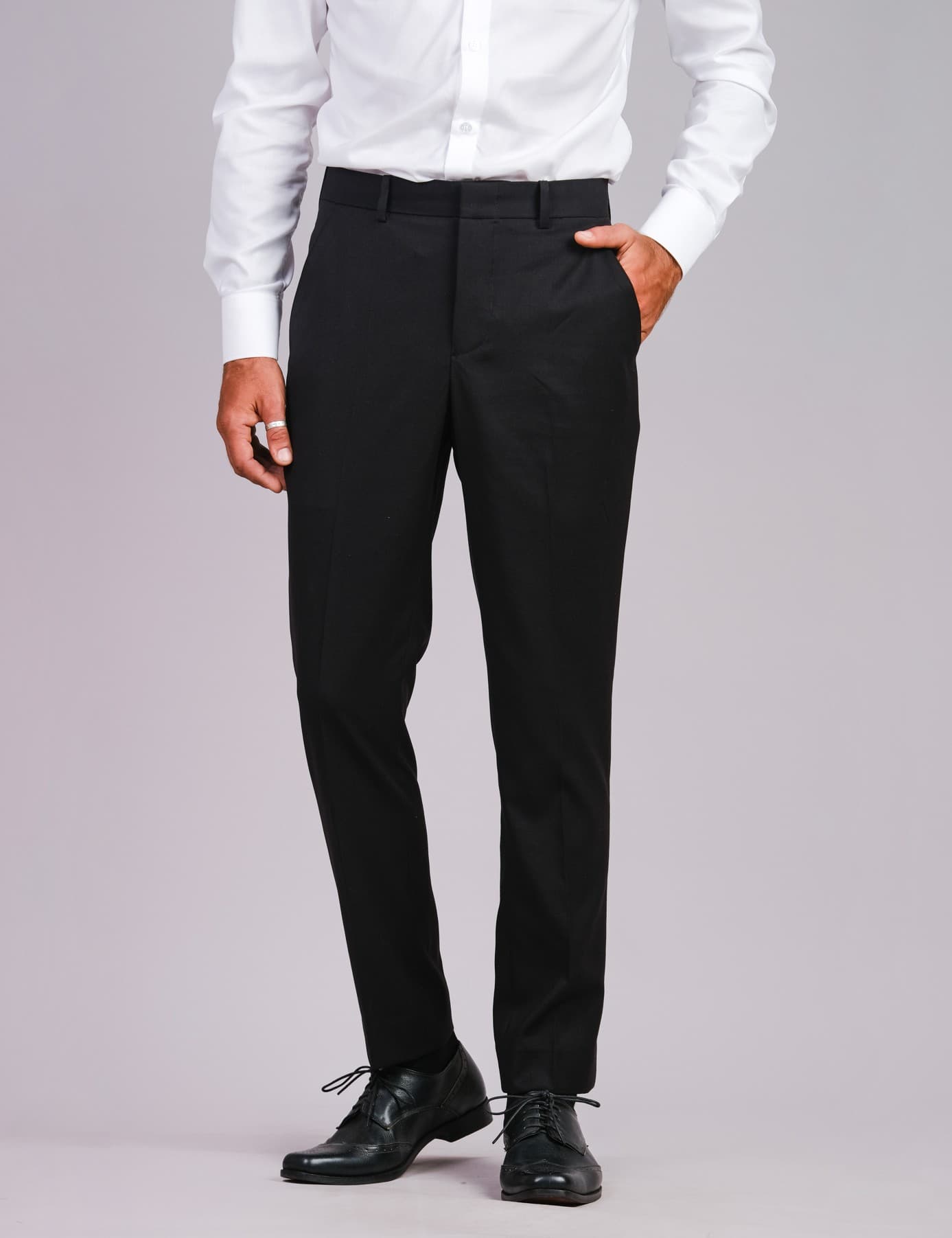 QUẦN TUXEDO ĐEN SLIM_FIT