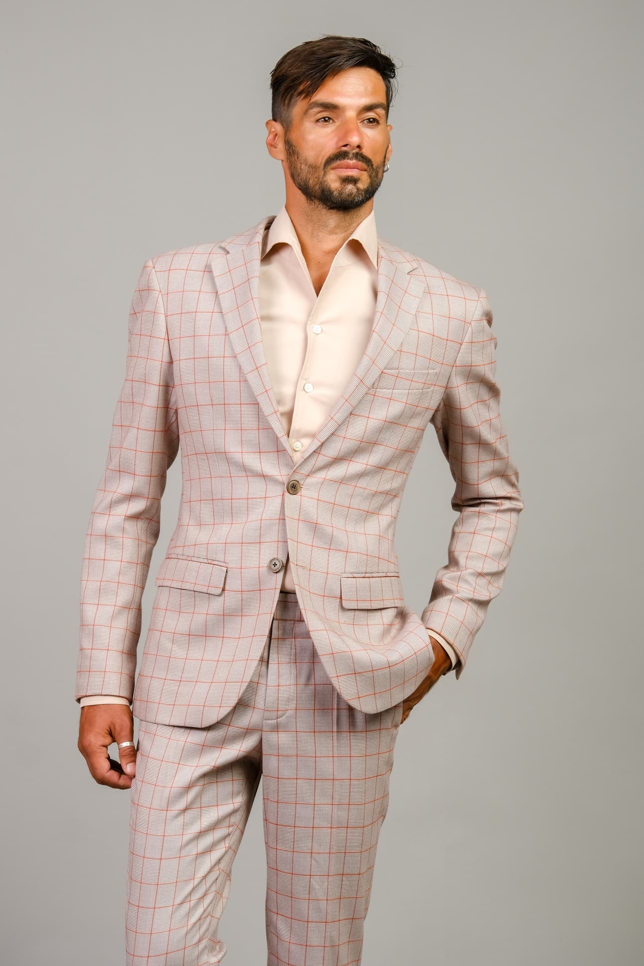 VITTORIO SLIM-FIT CHECKERED JACKET