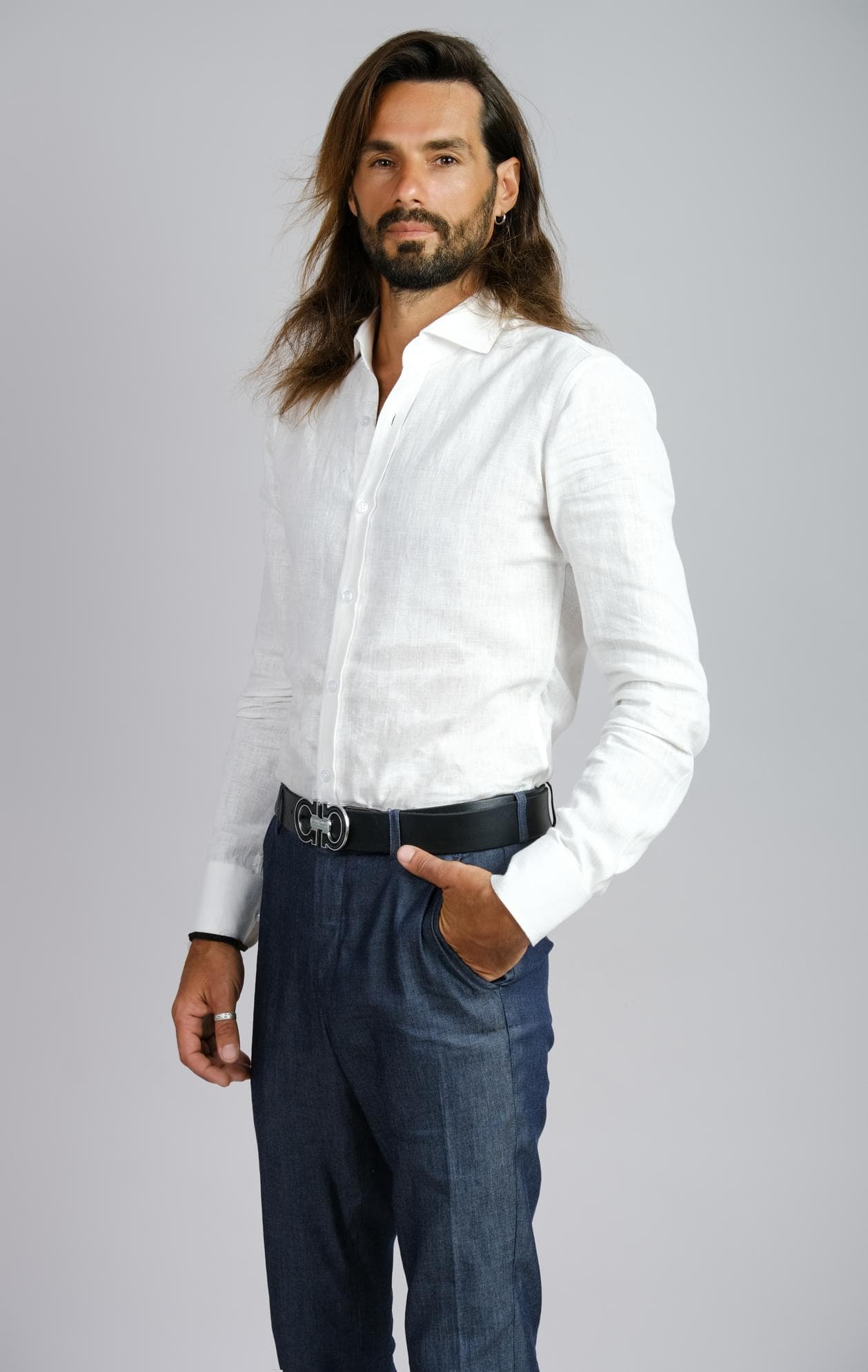 CLASSIC WHITE LINEN SHIRT