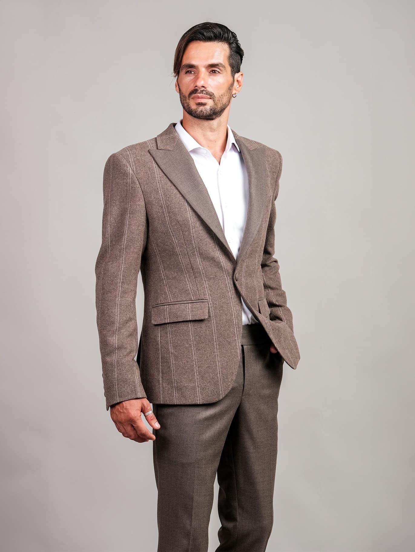 JACKET LEN Ý  SỌC TO THỜI TRANG