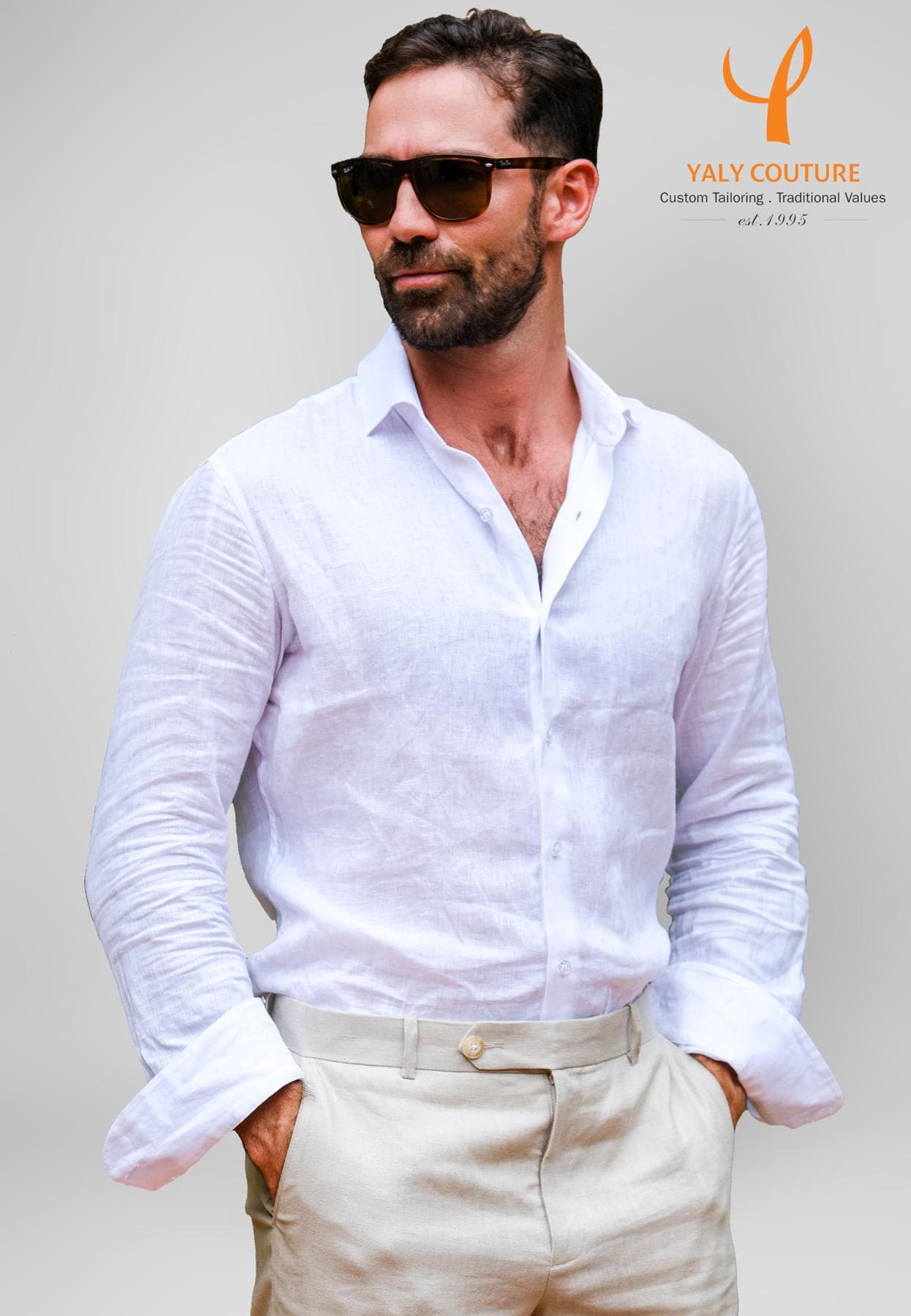 CLASSIC WHITE LINEN SHIRT