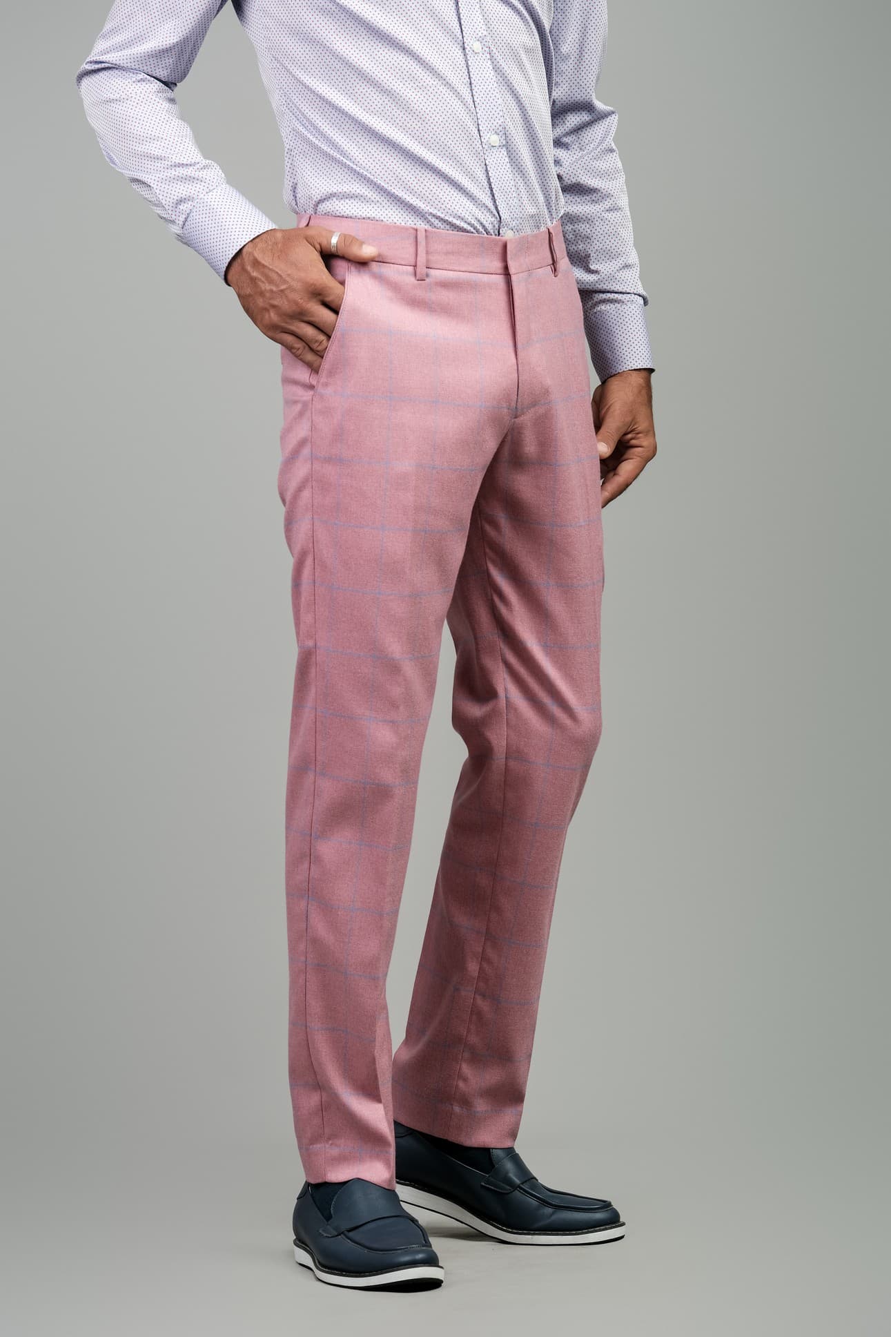 LA VIE EN ROSE WOOL BLEND TROUSERS