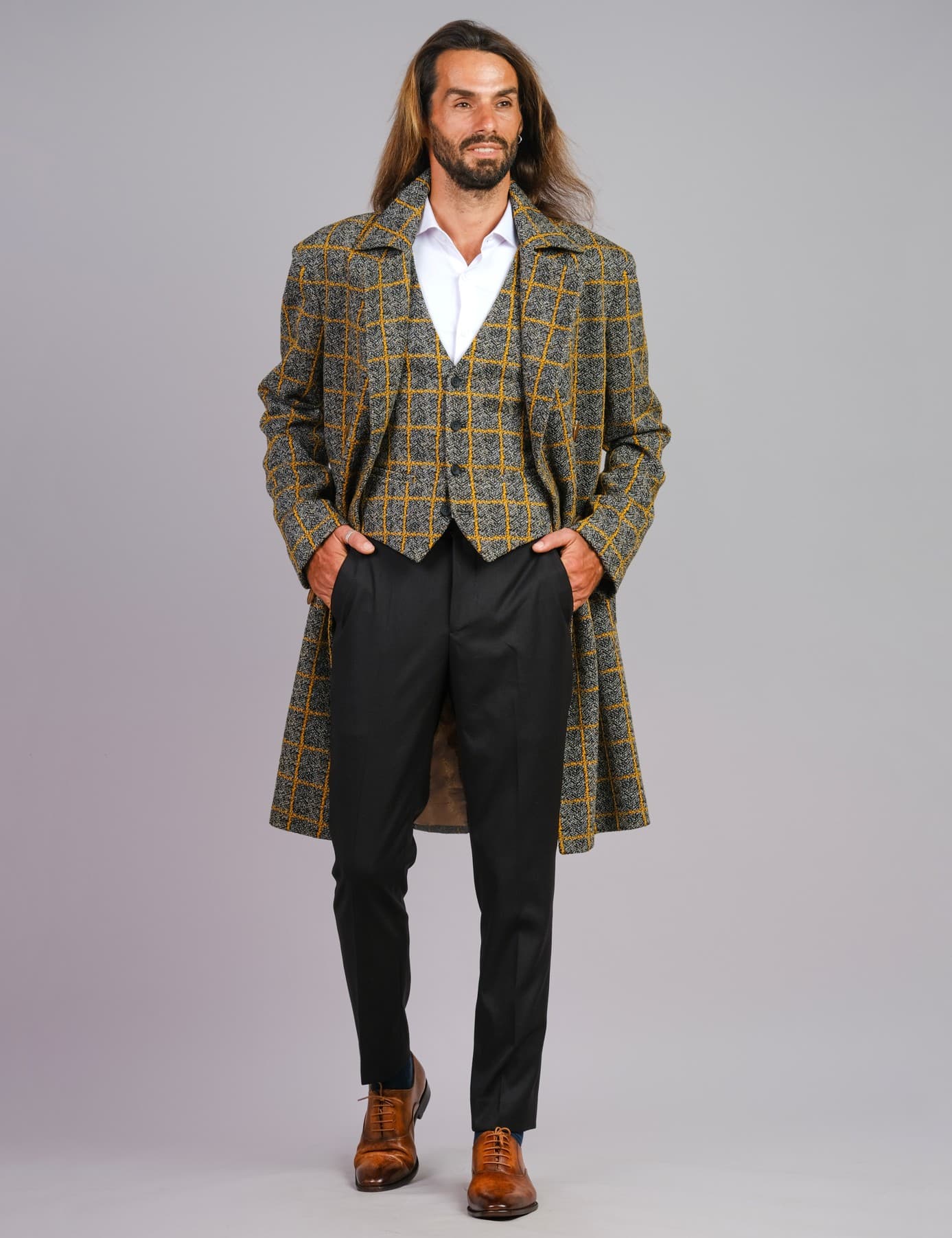 BỘ SUIT 3 MẢNH HỌA TIẾT CARO NỔI BẬT