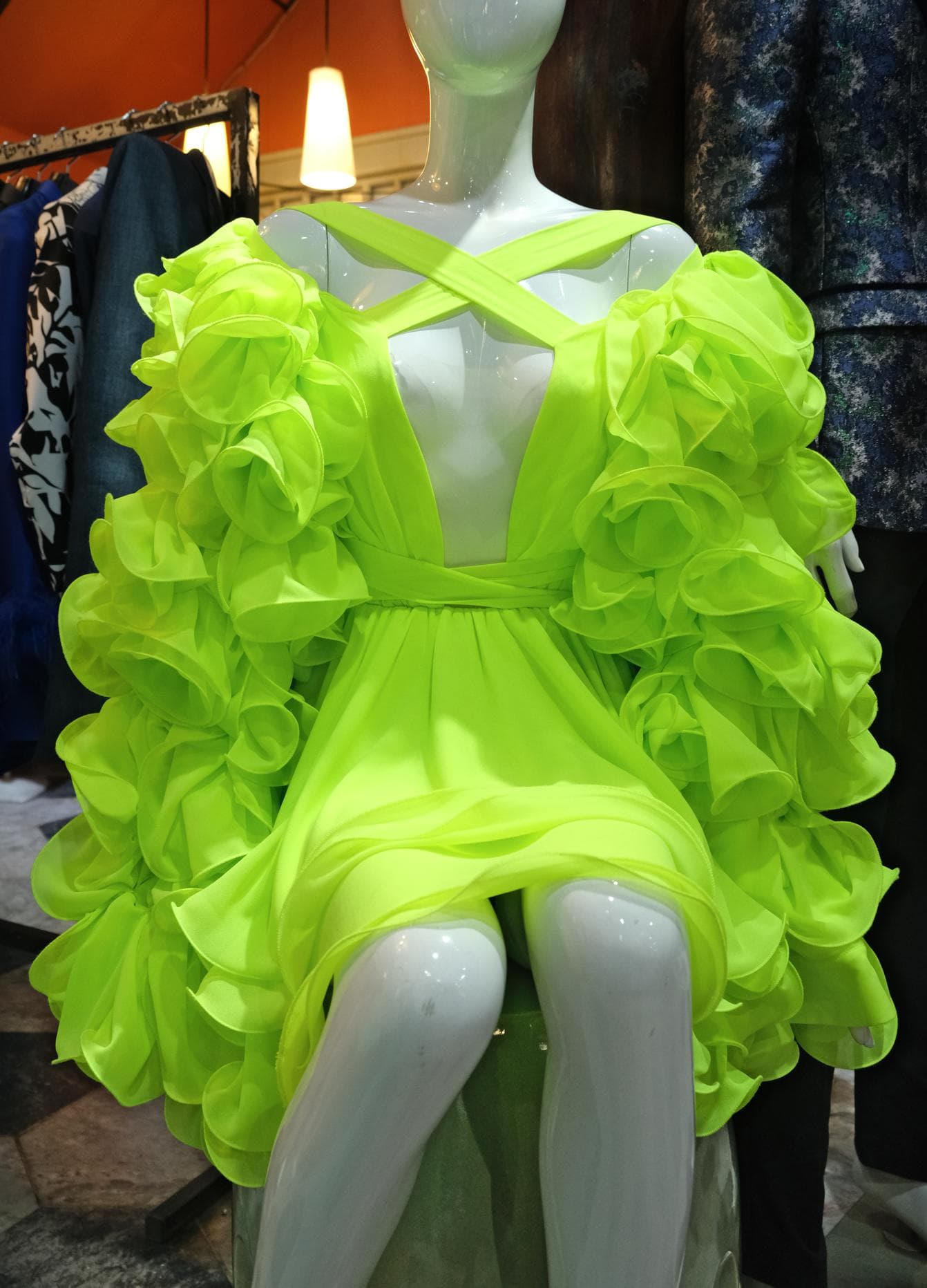 LIME GREEN SHORT DRESS 