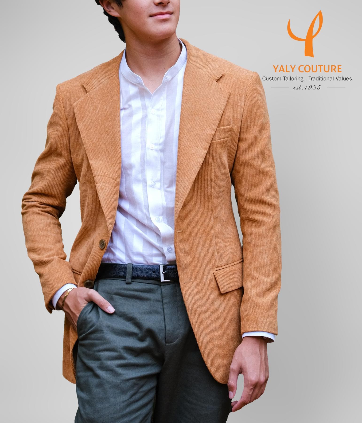 ORANGE CORDUROY JACKET