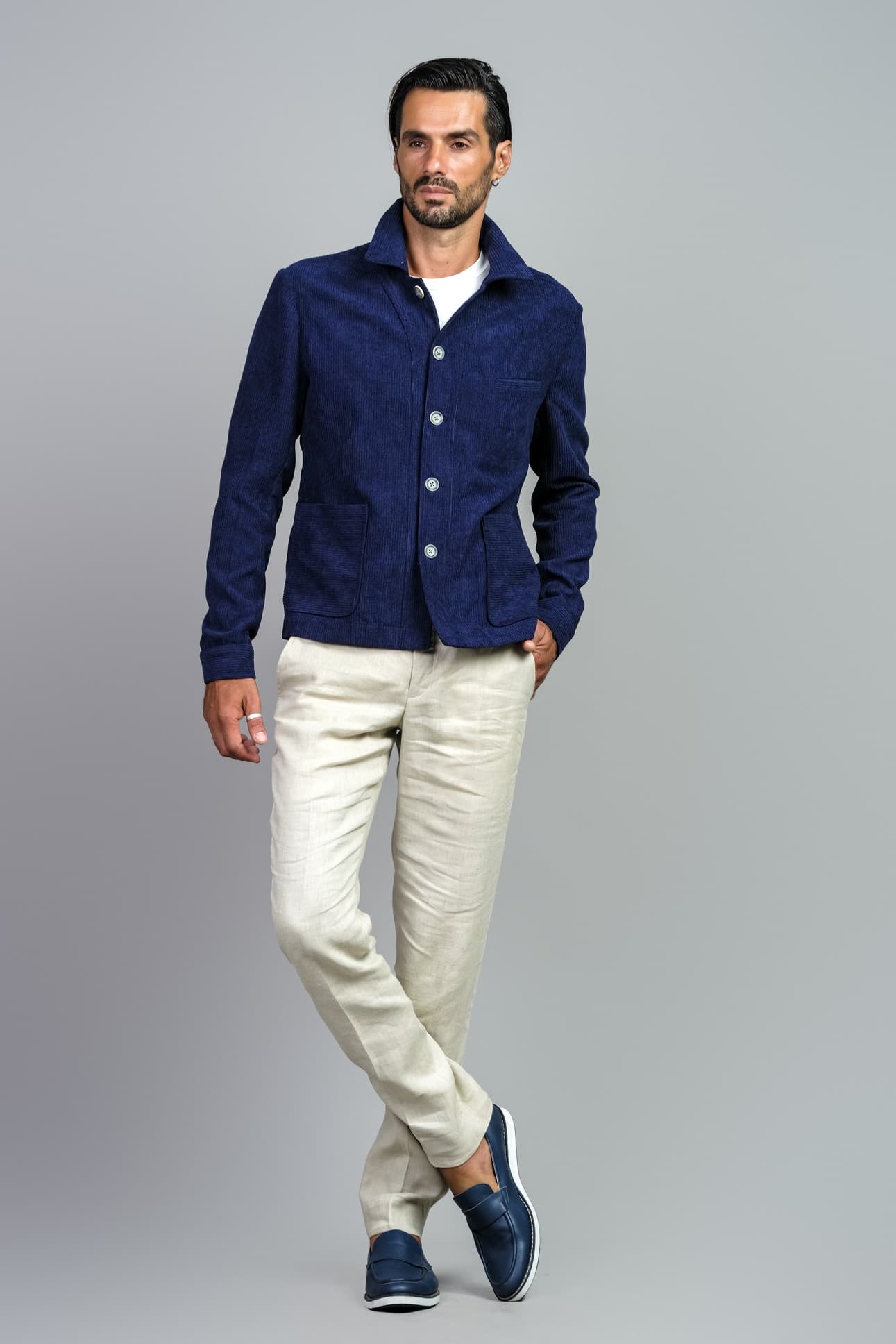 SAINT TROPEZ NAVY CORDUROY JACKET