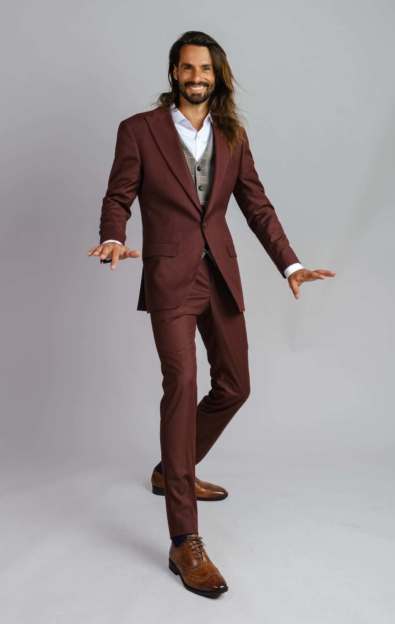 ITALIAN BURGUNDY WOOL JACKET