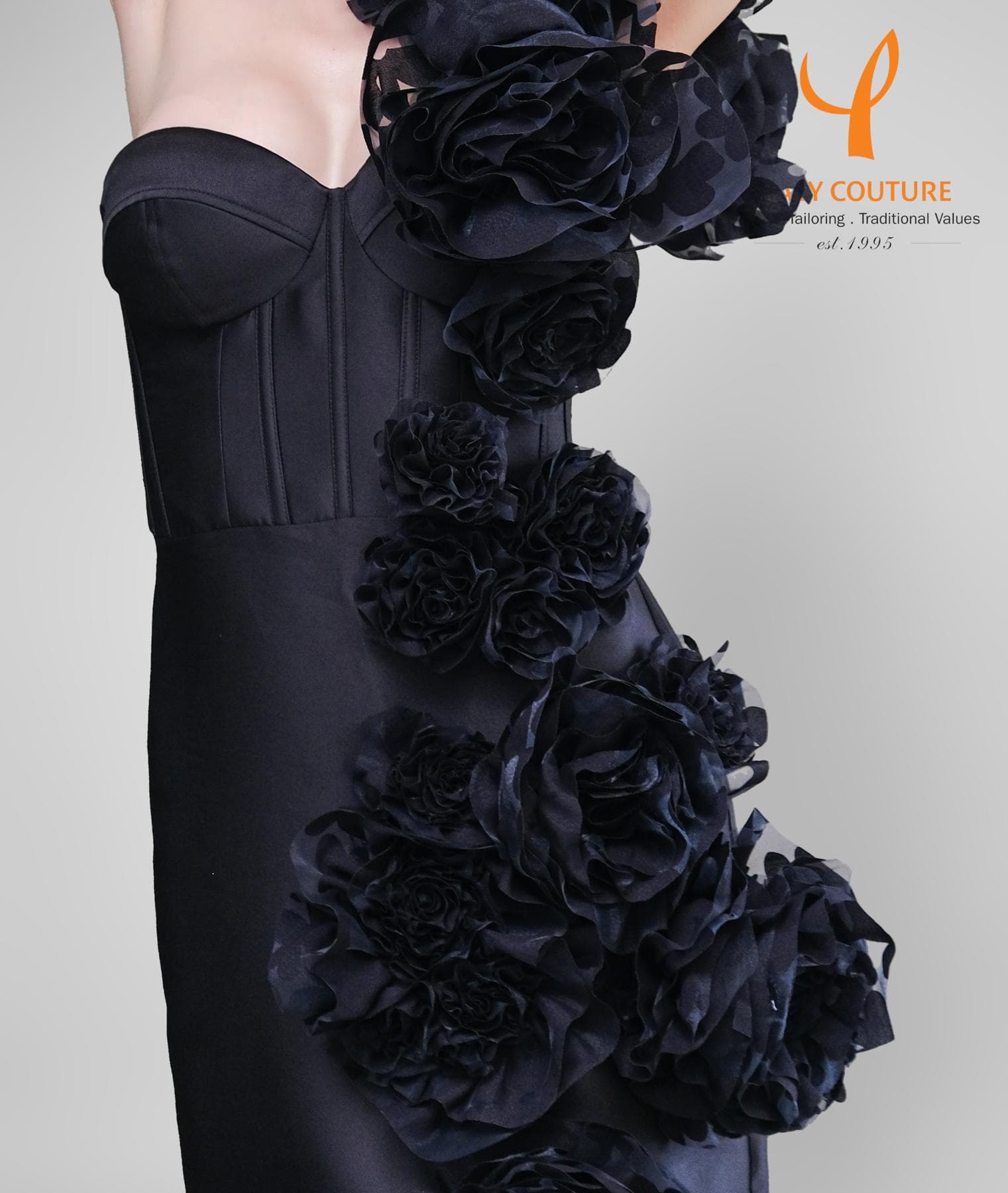 BLACK PEONY DRESS