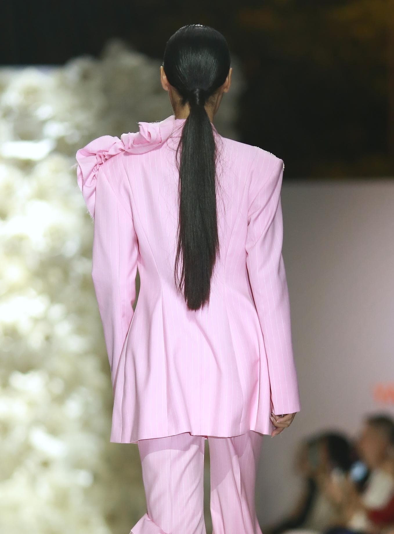 EMBROIDED PINK JACKET WITH ROSES