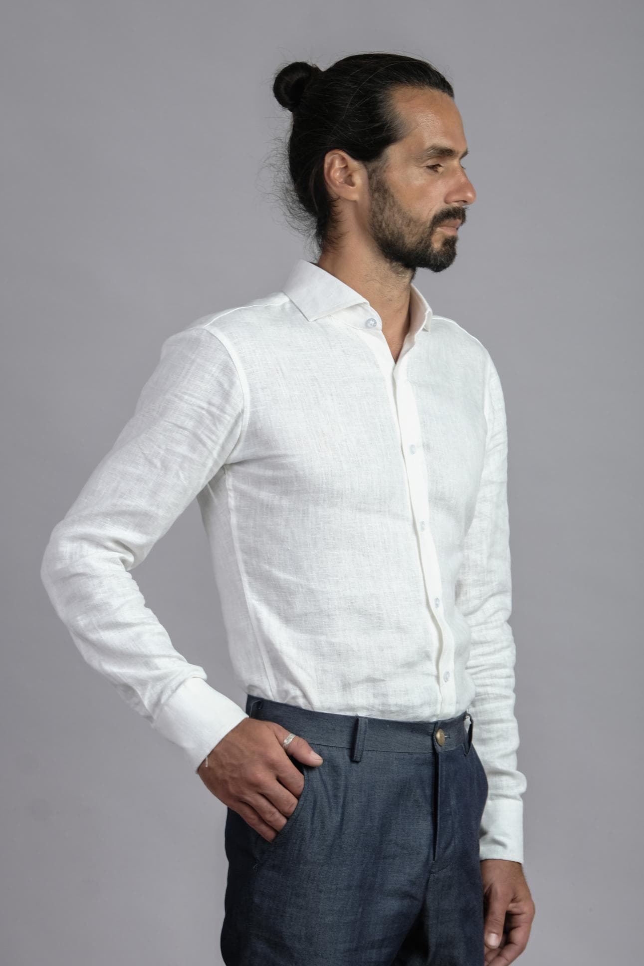 SƠ MI LINEN TRẮNG