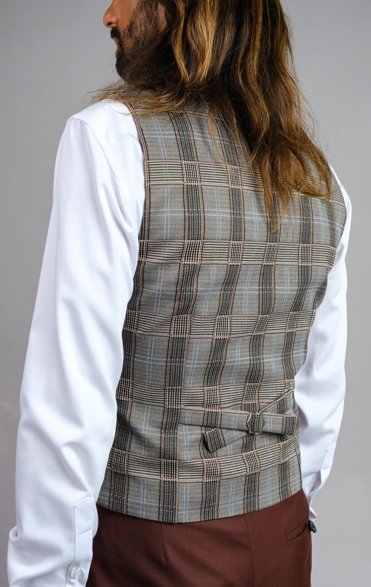 CLASSIC GREY CHECK WAISTCOAT