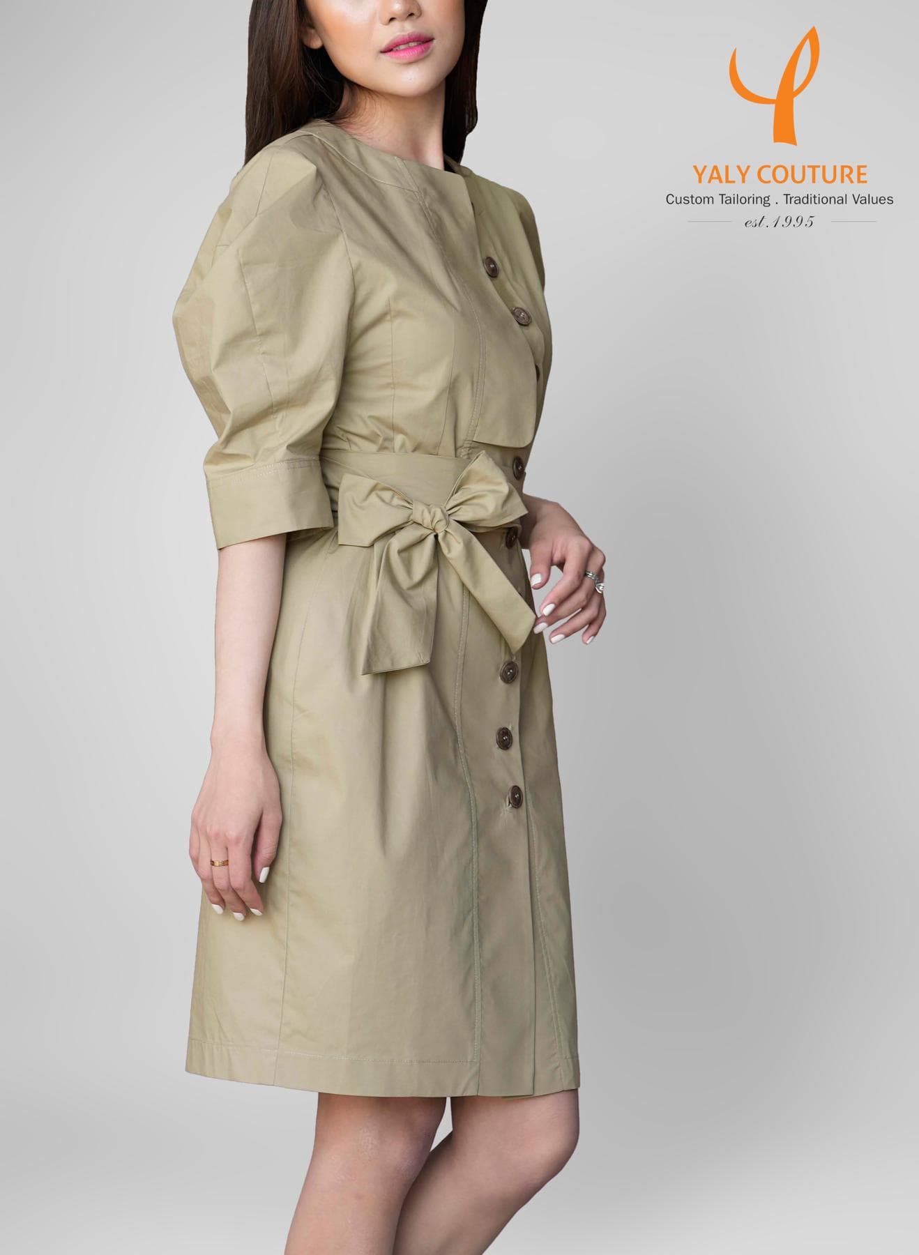 DESIGN CUP-CUTTING SHIRT DRESS