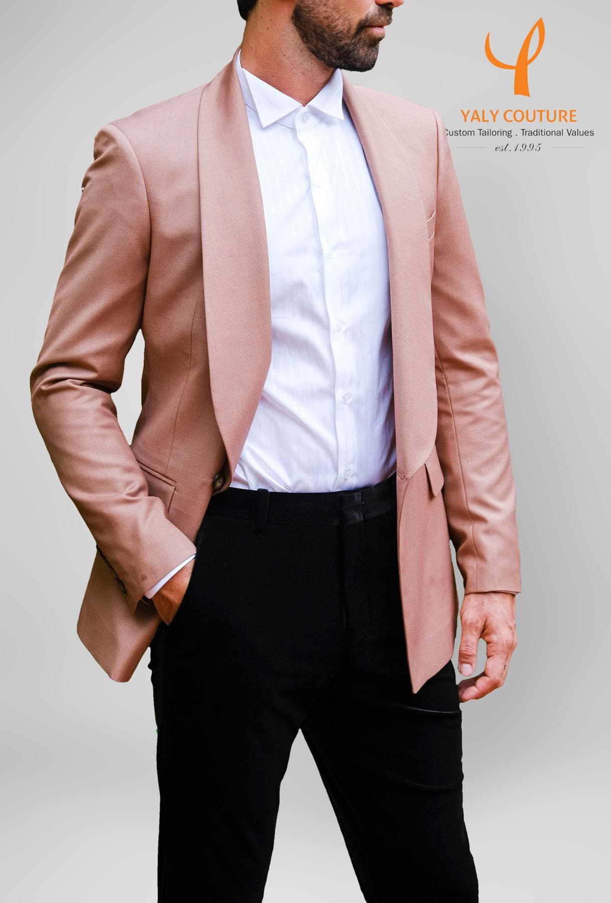 ÁO JACKET VẢI Ý CỔ BAU SAM