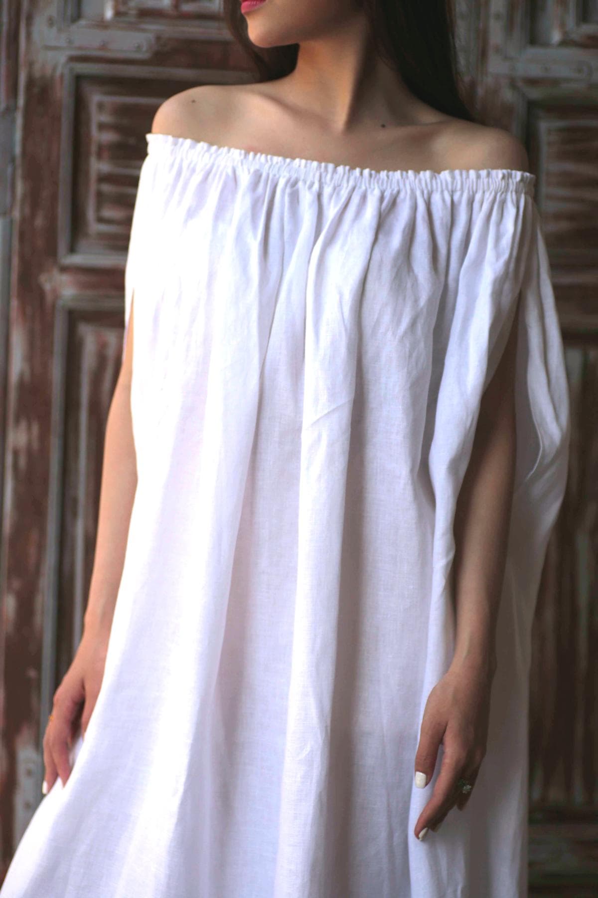 ĐẦM MAXI LINEN TRẮNG