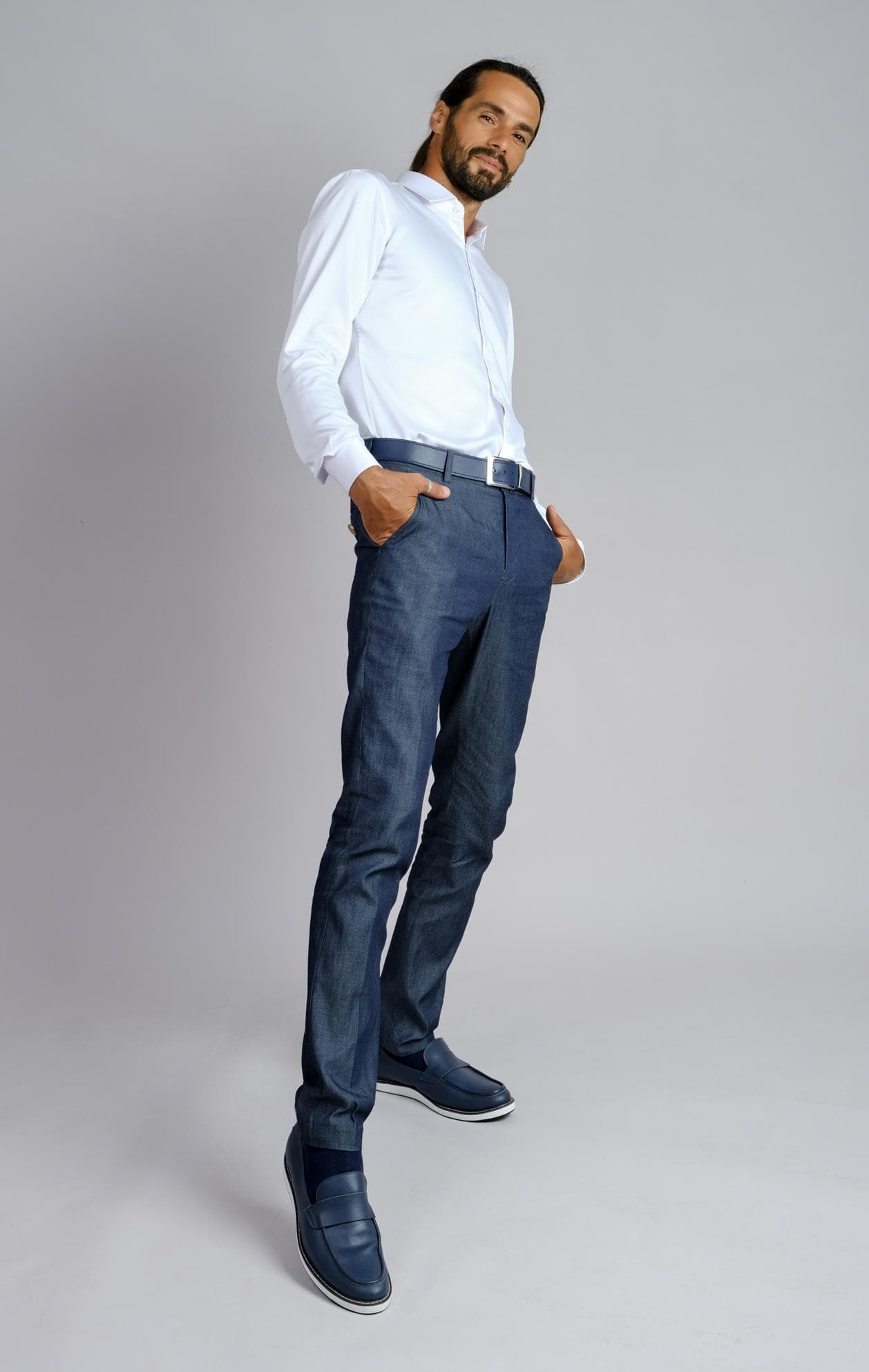 FIT DENIM TROUSERS