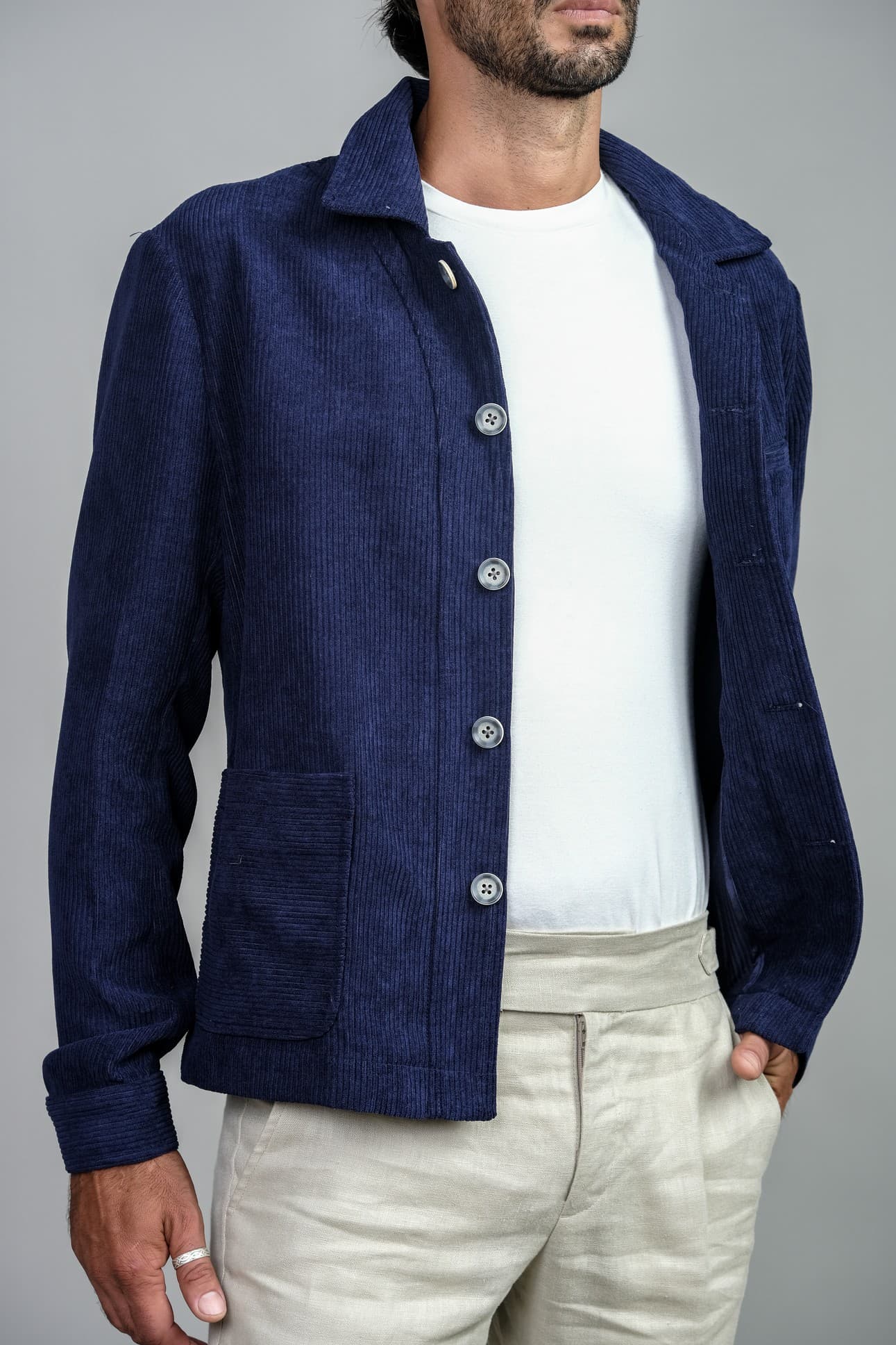 SAINT TROPEZ NAVY CORDUROY JACKET