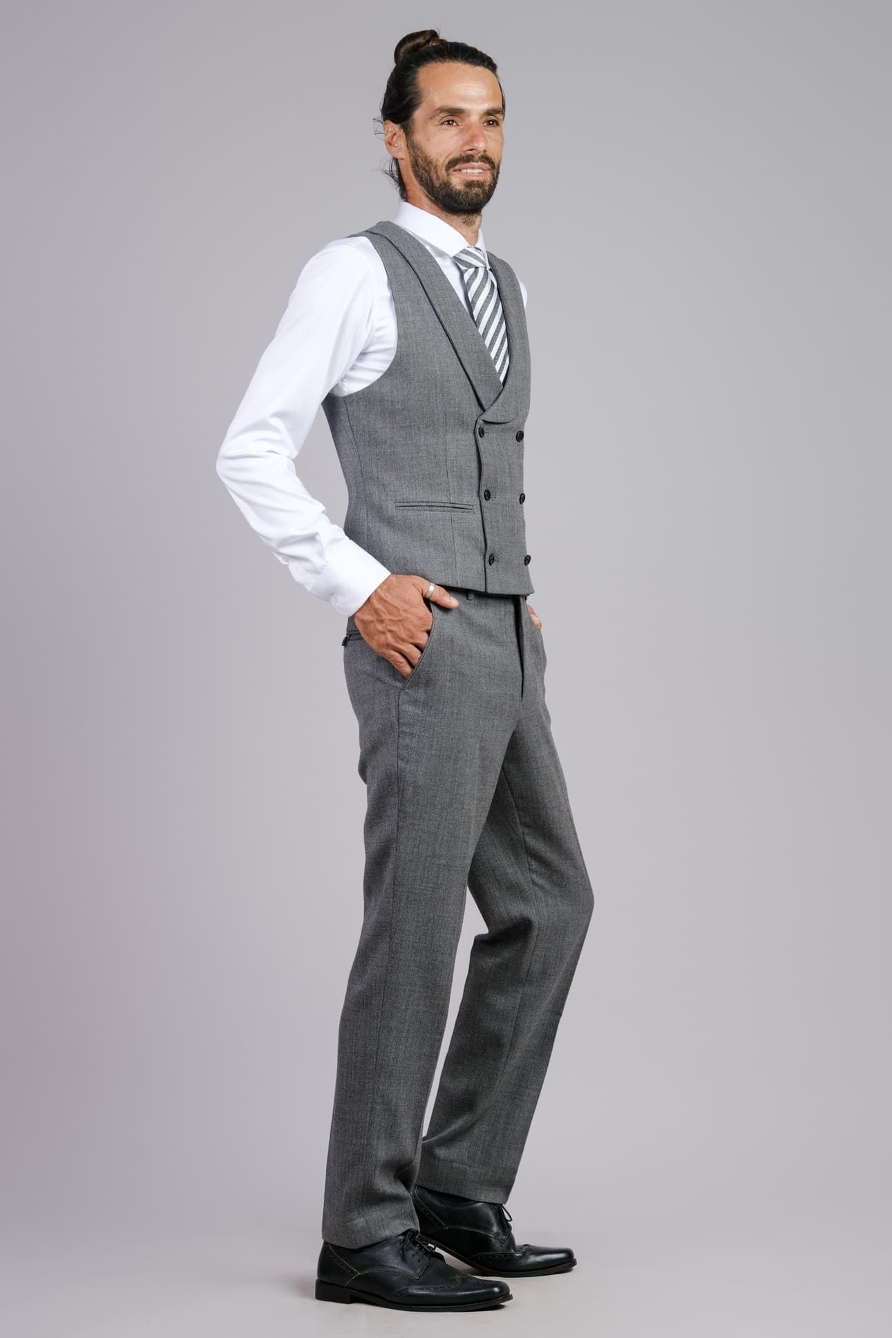 SILVER ESSENCE PREMIUM WOOL WAISTCOAT