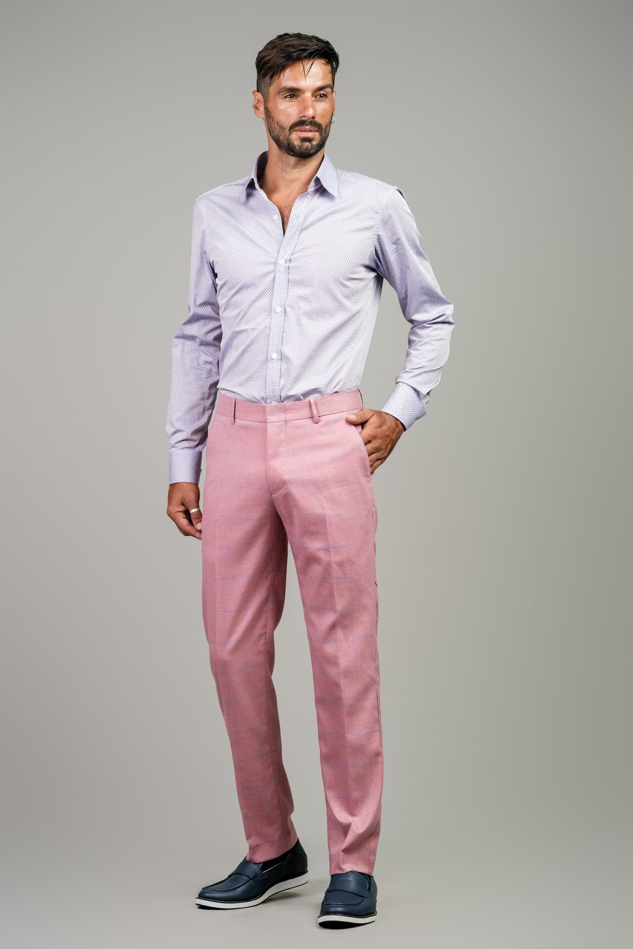 LA VIE EN ROSE WOOL BLEND TROUSERS