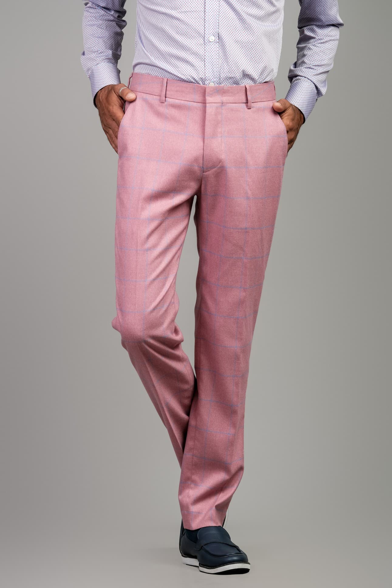 LA VIE EN ROSE WOOL BLEND TROUSERS