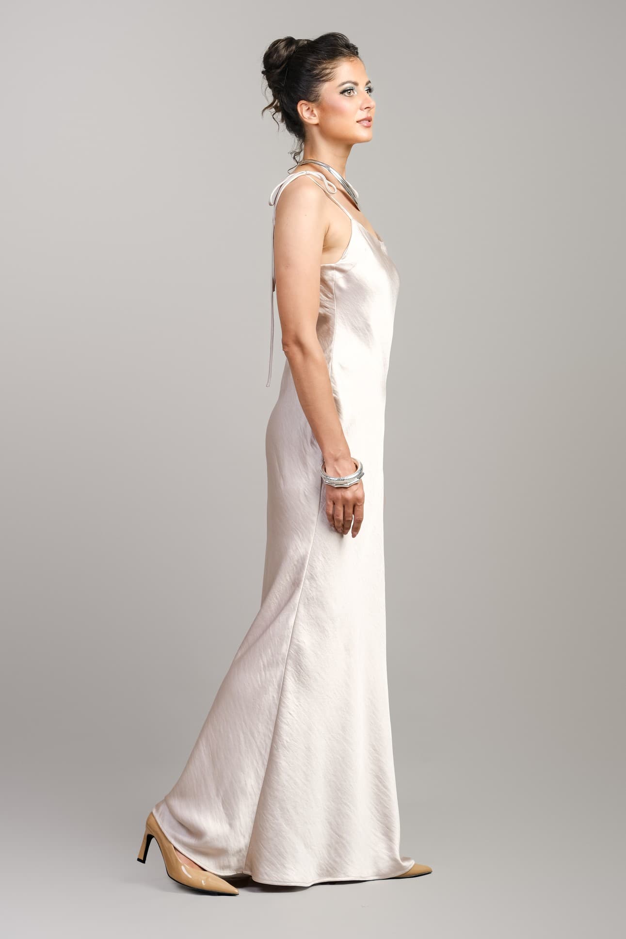 VICTORIA SATIN SILK DRESS