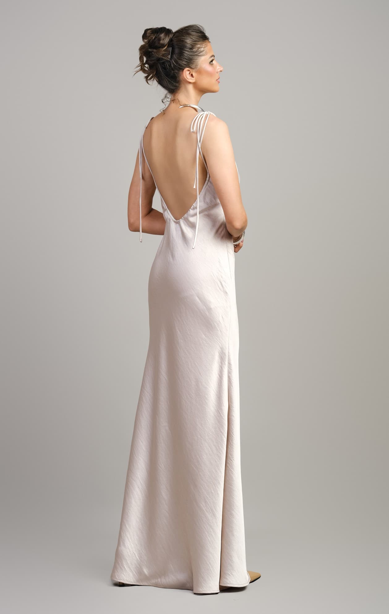 VICTORIA SATIN SILK DRESS