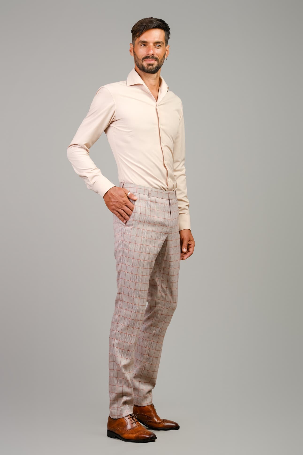 VITTORIO SLIM-FIT 2-PIECE CHECKERED SUIT