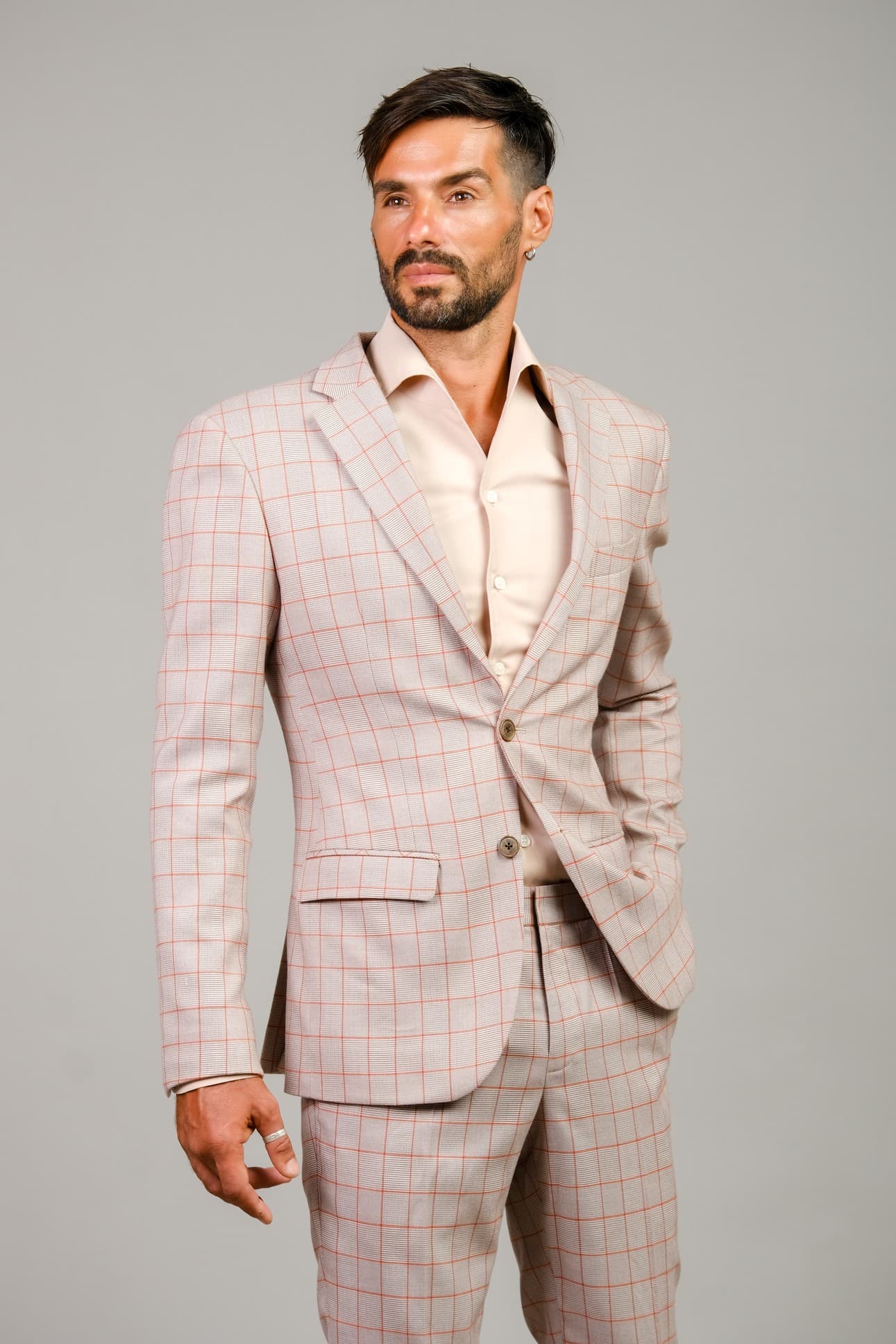 VITTORIO SLIM-FIT CHECKERED JACKET