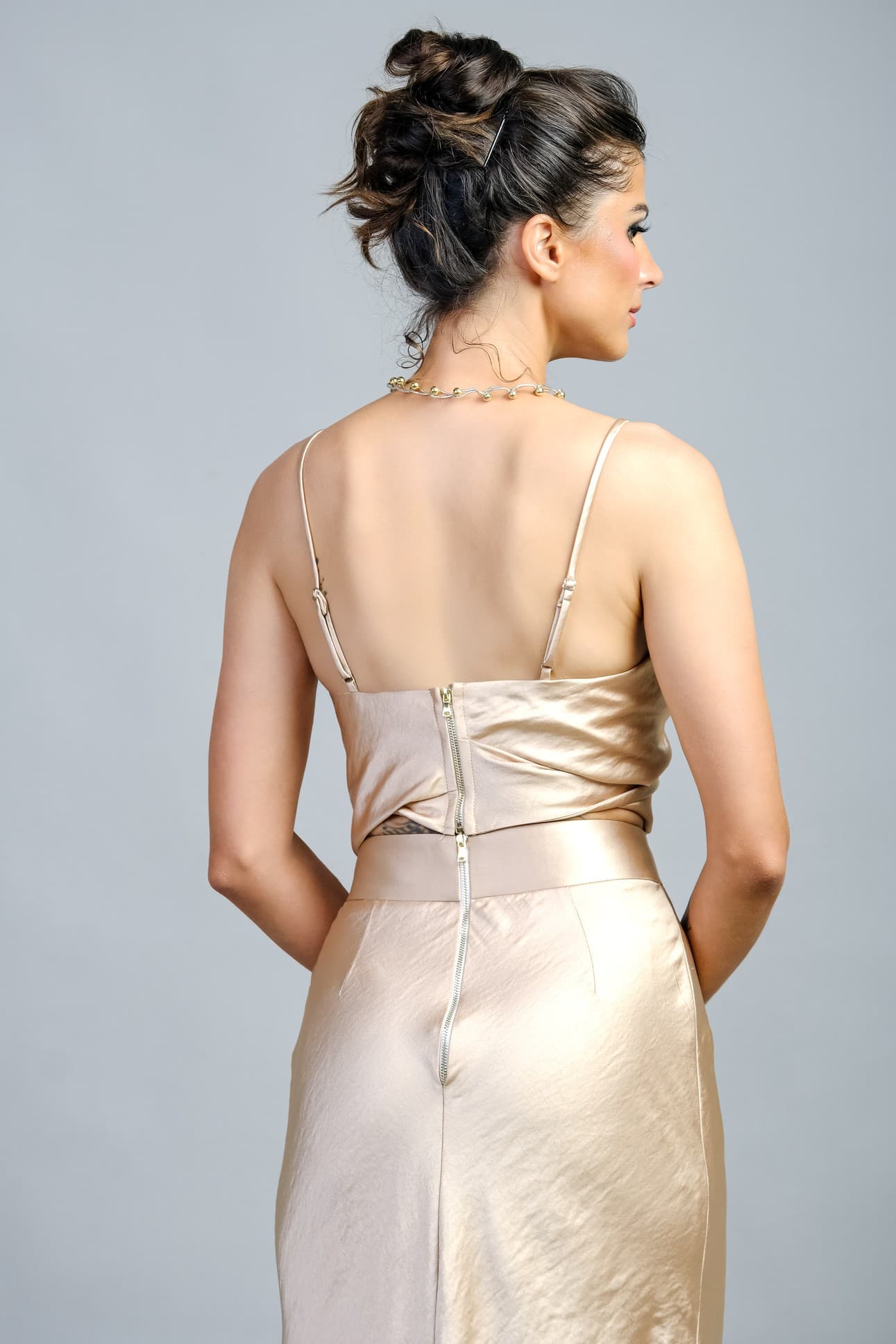 GODDESS SATIN SILK TOP