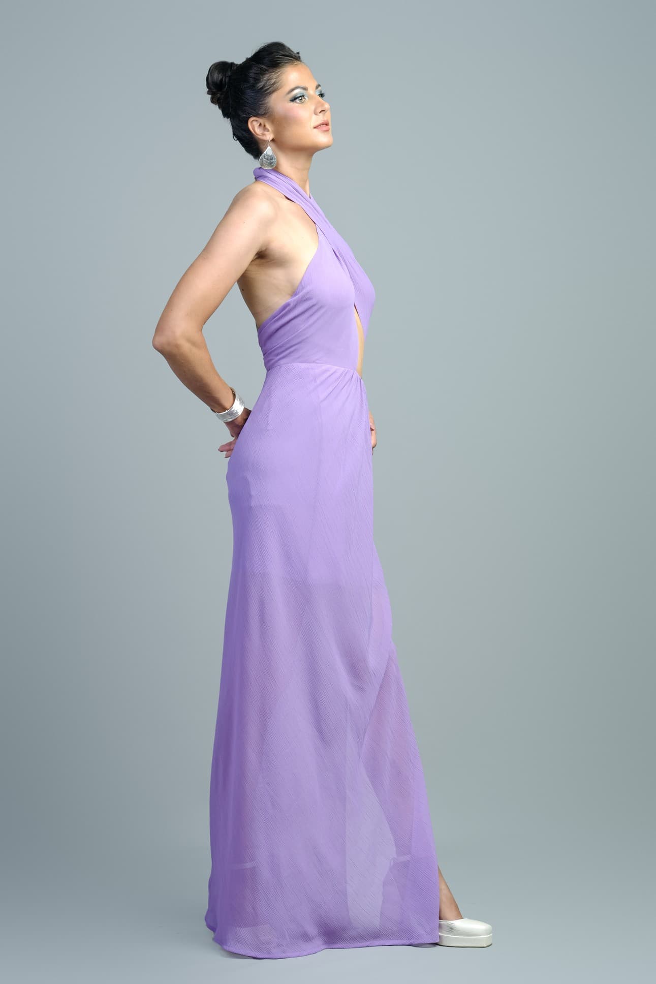 LILAC HALTER GOWN