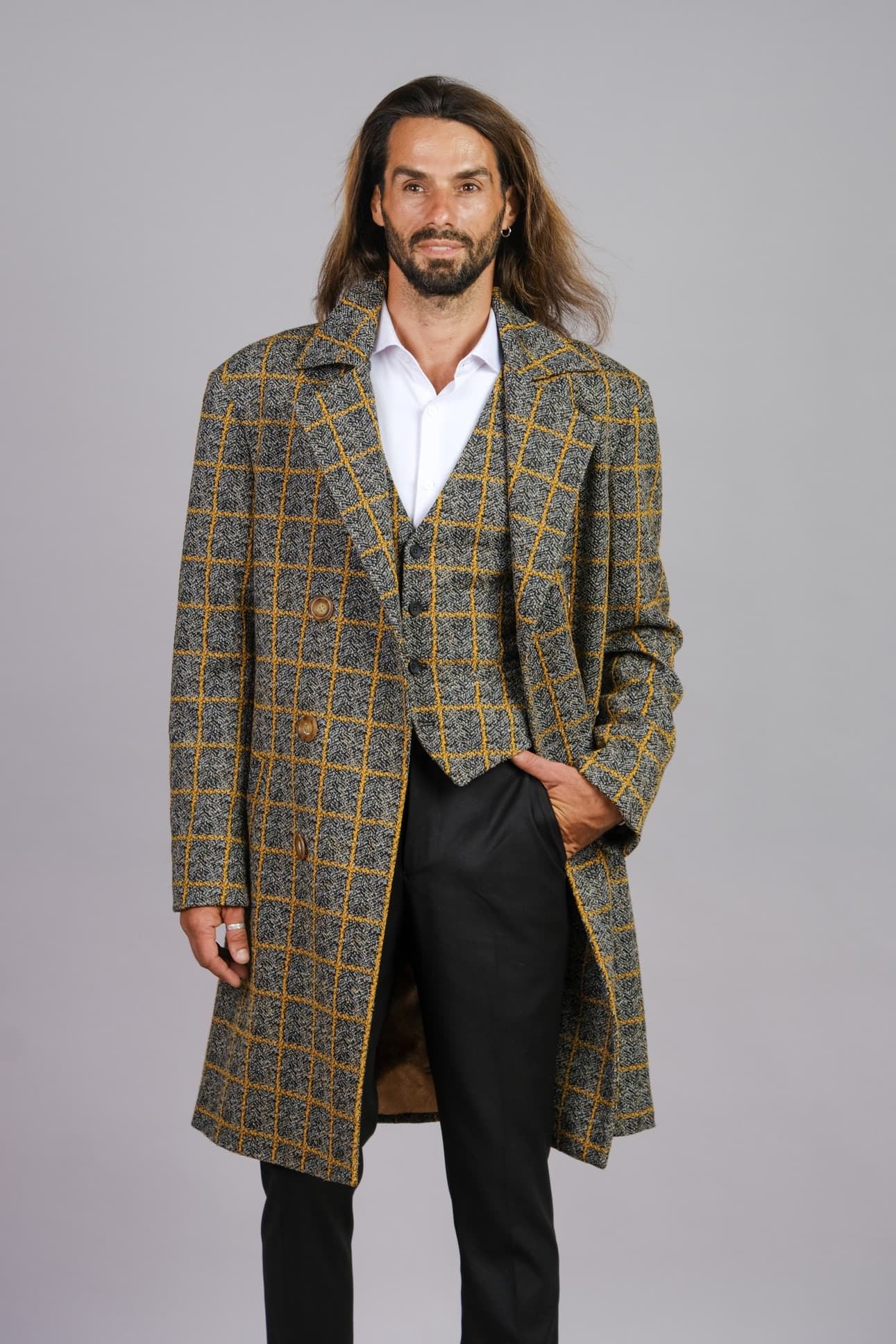 ROYAL CHECK WOOL 3-PIECE SUIT 