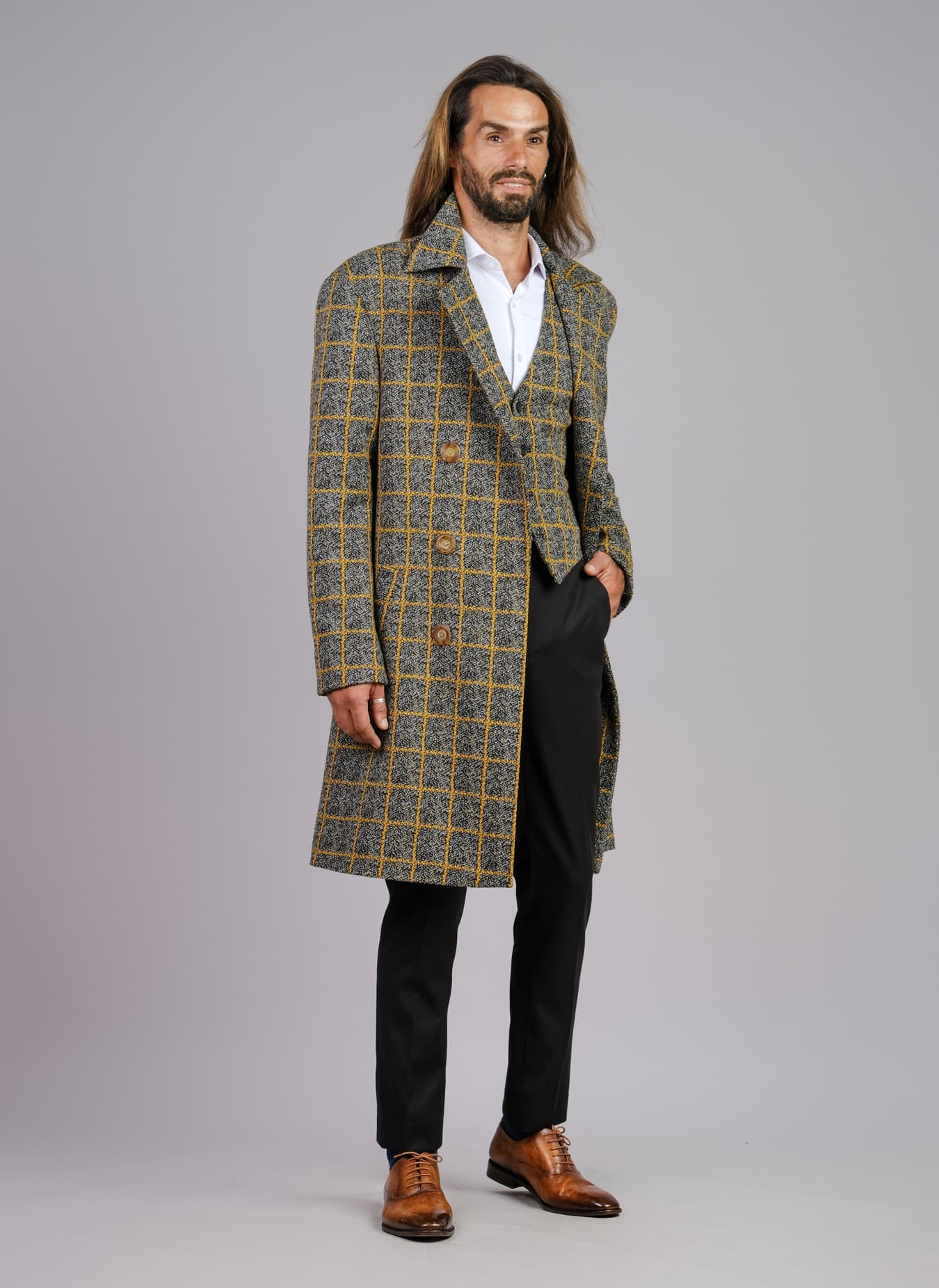 ROYAL CHECK WOOL 3-PIECE SUIT 