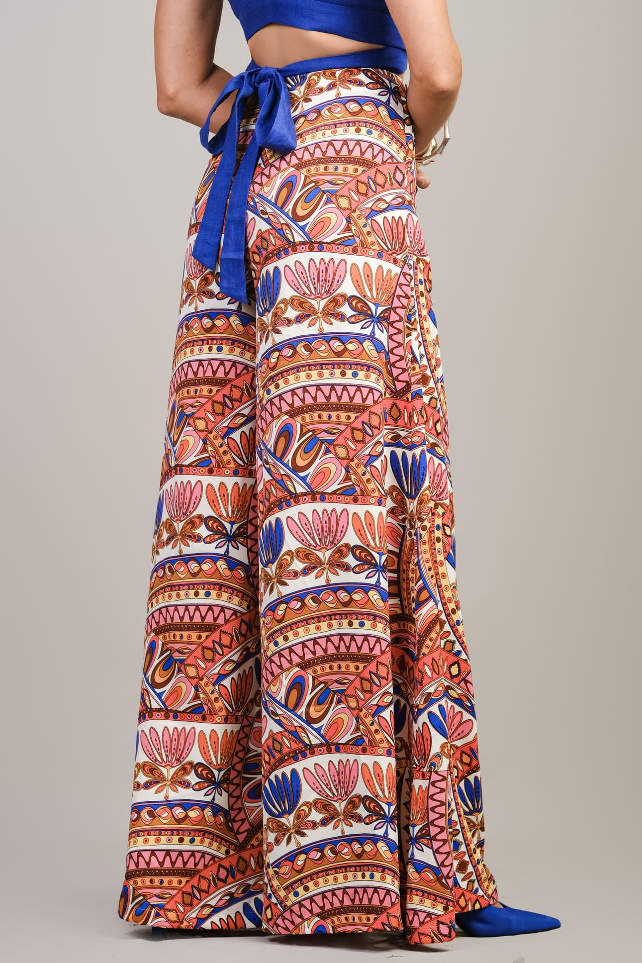 ESTIVAL SATIN SILK MAXI TROUSERS