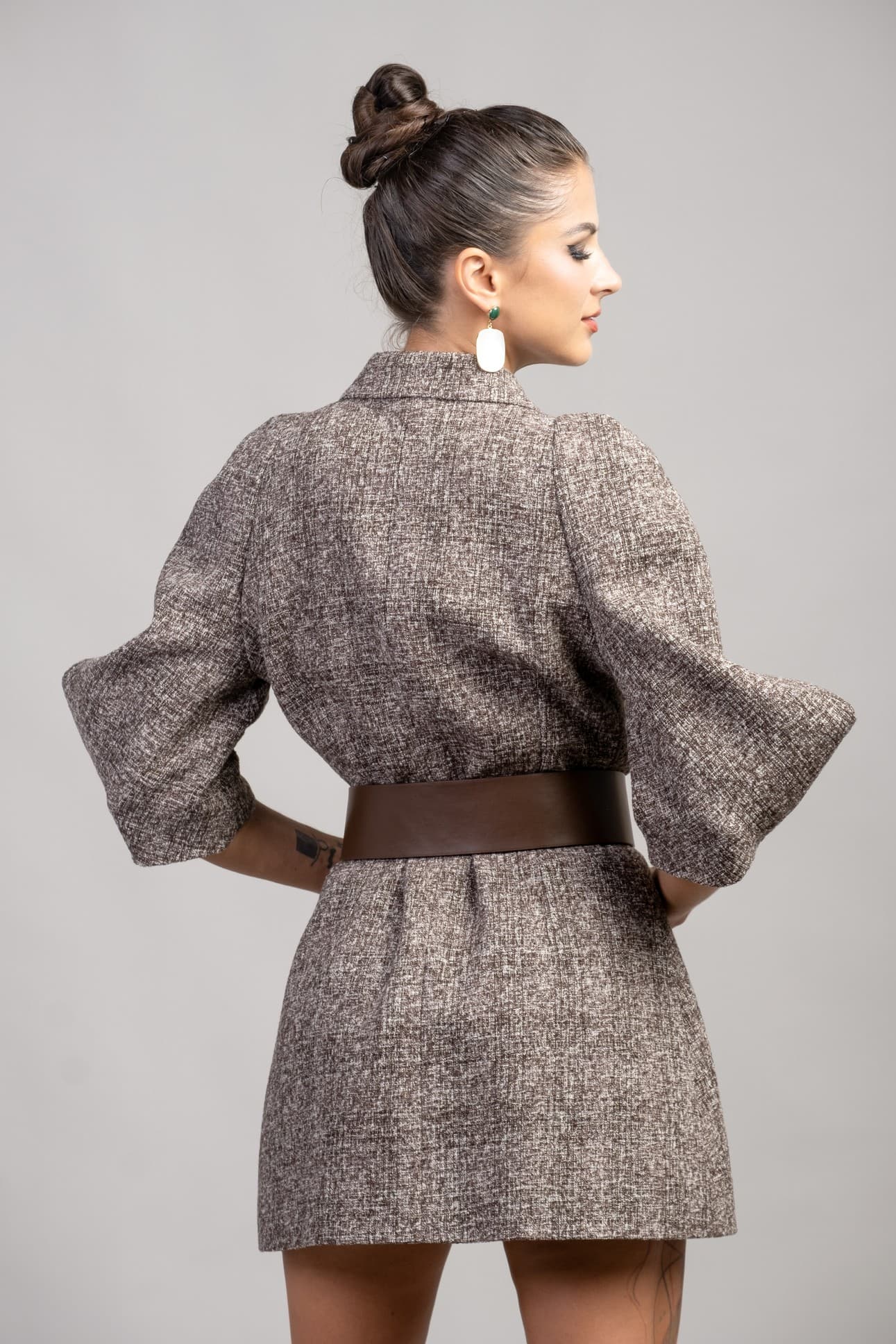 URBAN LUXE 100% WOOL JACKET DRESS