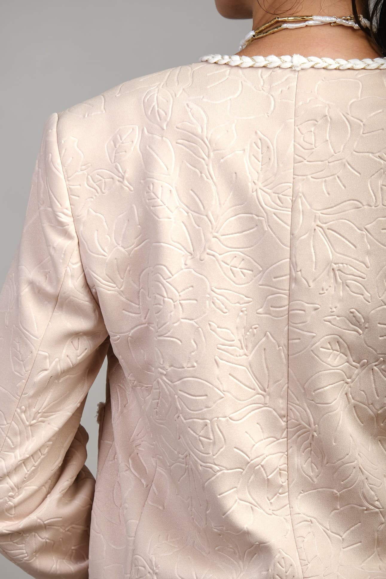CHAMPAGNE CHIC CROP JACKET