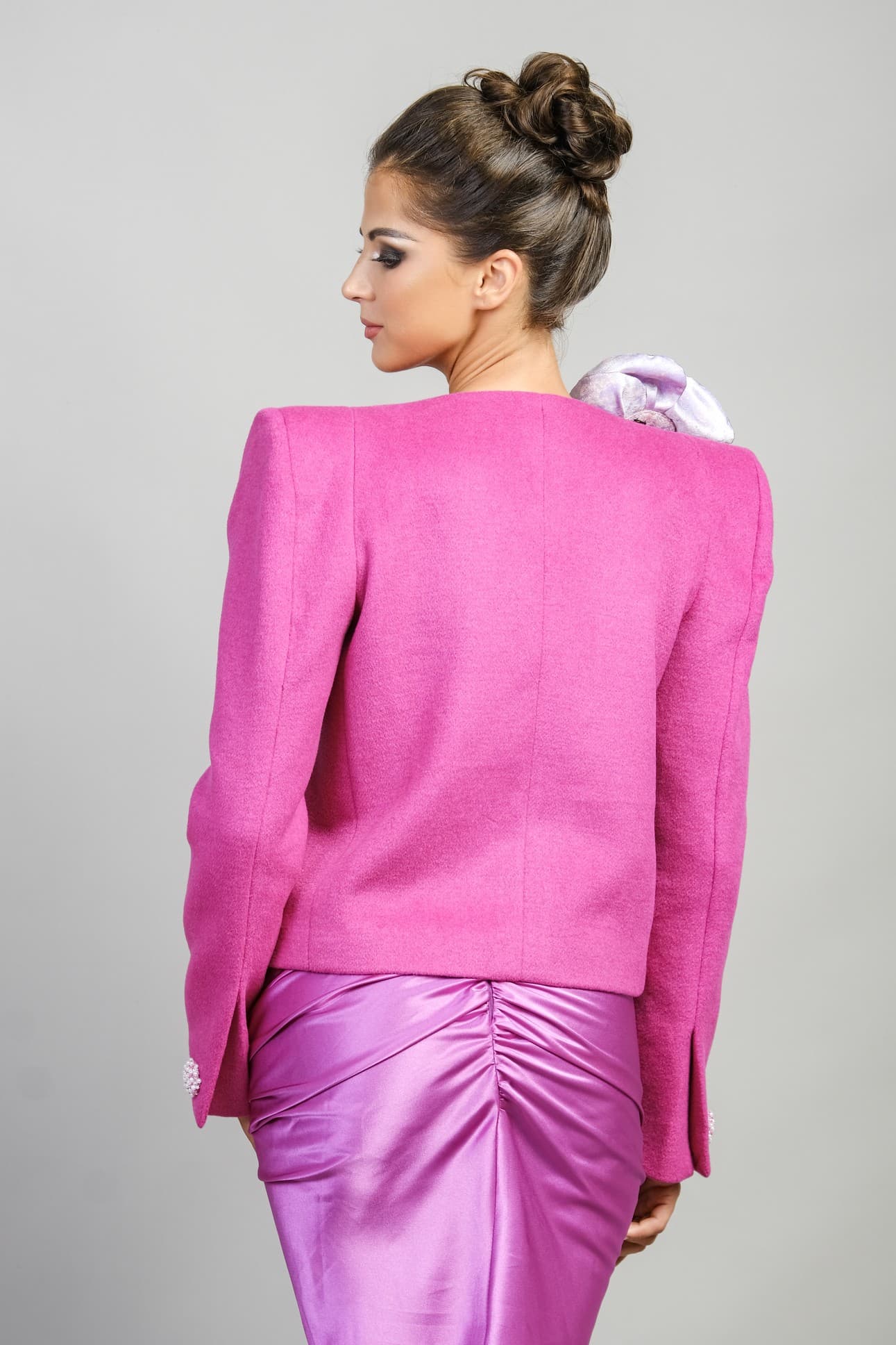 RADIANT ROSE WOOL BLEND JACKET