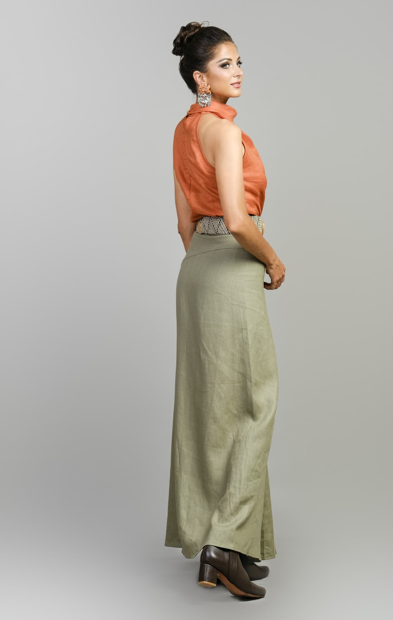 BỘ 2 MẢNH ÁO VÀ VÁY LINEN