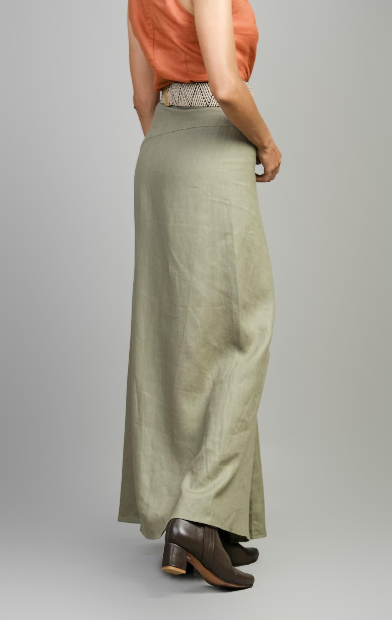 TERRA COTTA 100% LINEN SKIRT