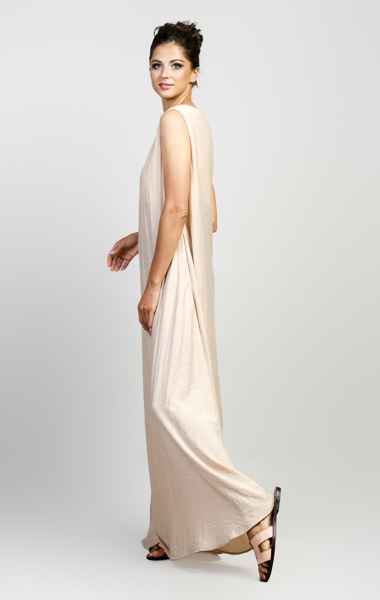 VENUS SILK LINEN MAXI DRESS