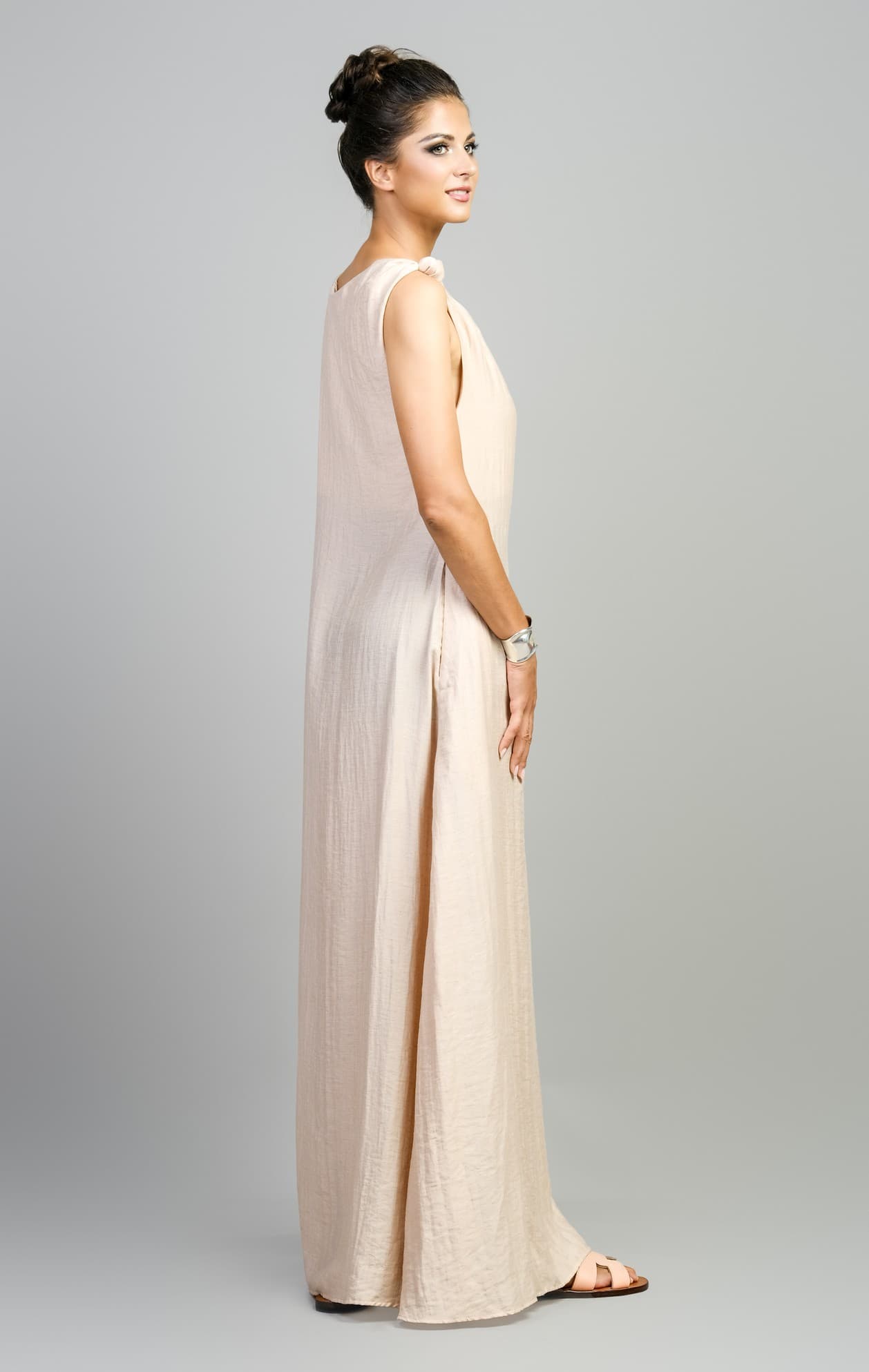 VENUS SILK LINEN MAXI DRESS