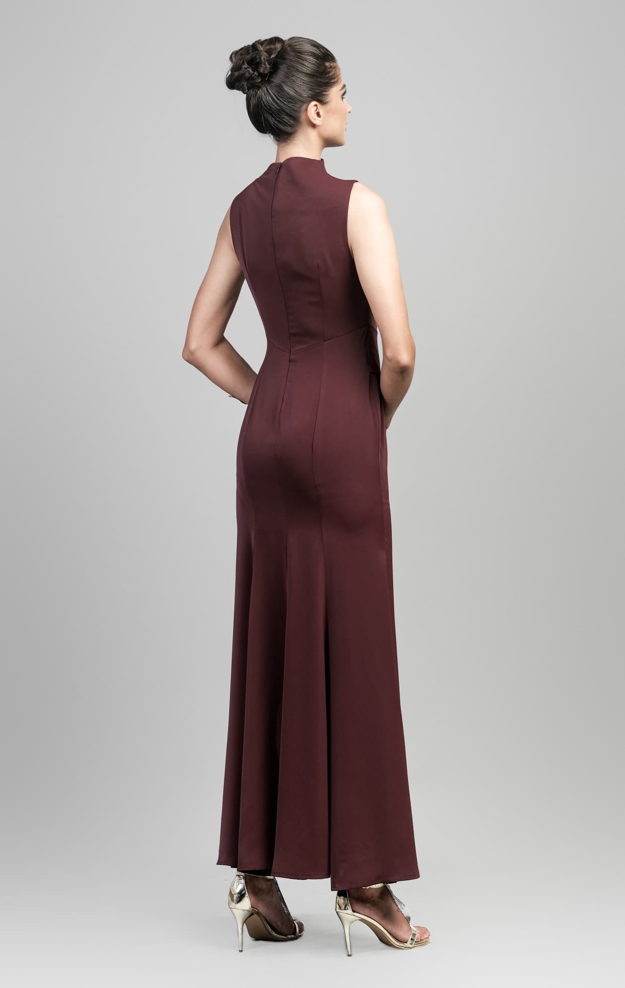 CRIMSON SILK DRESS
