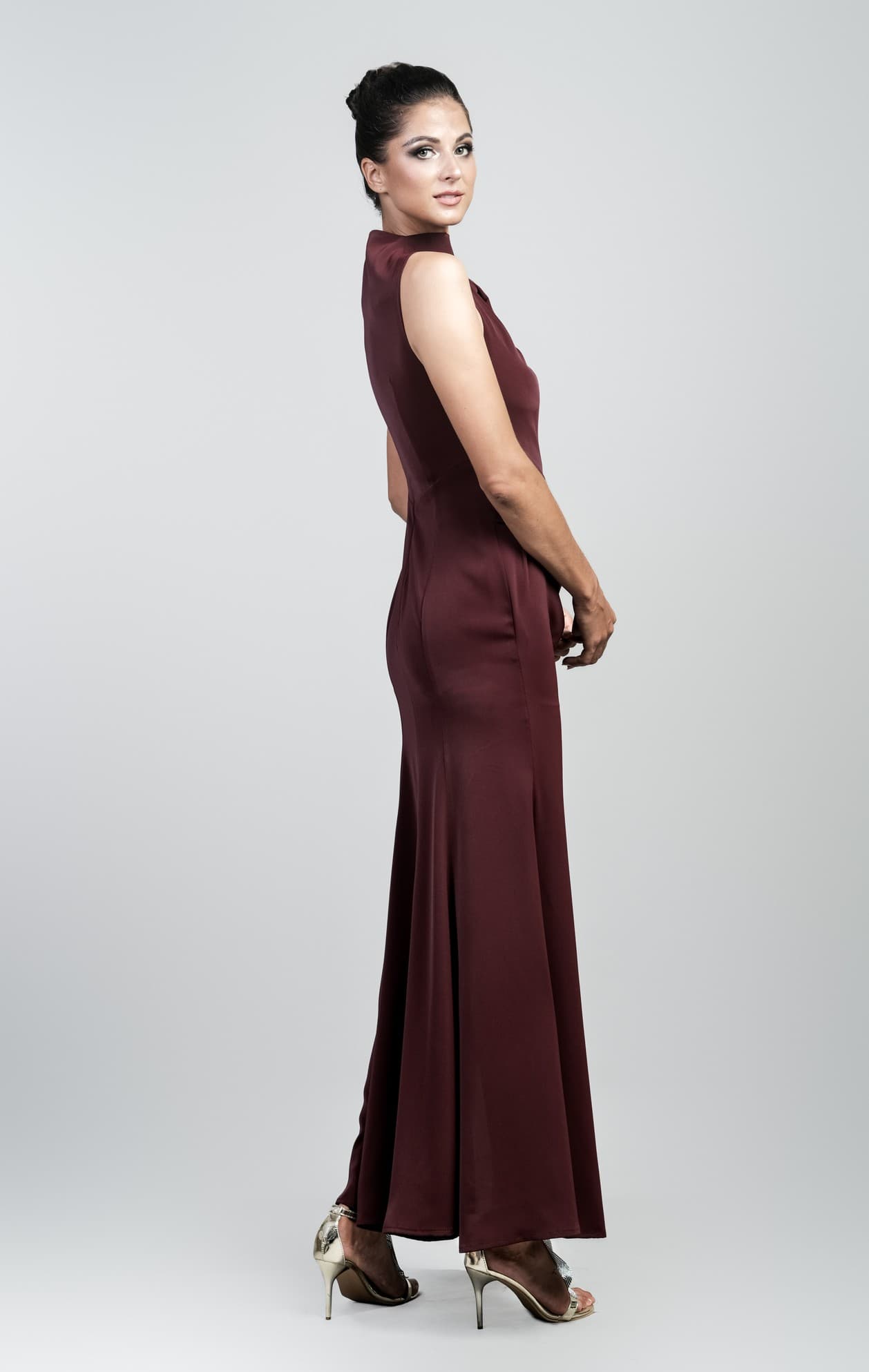 CRIMSON SILK DRESS