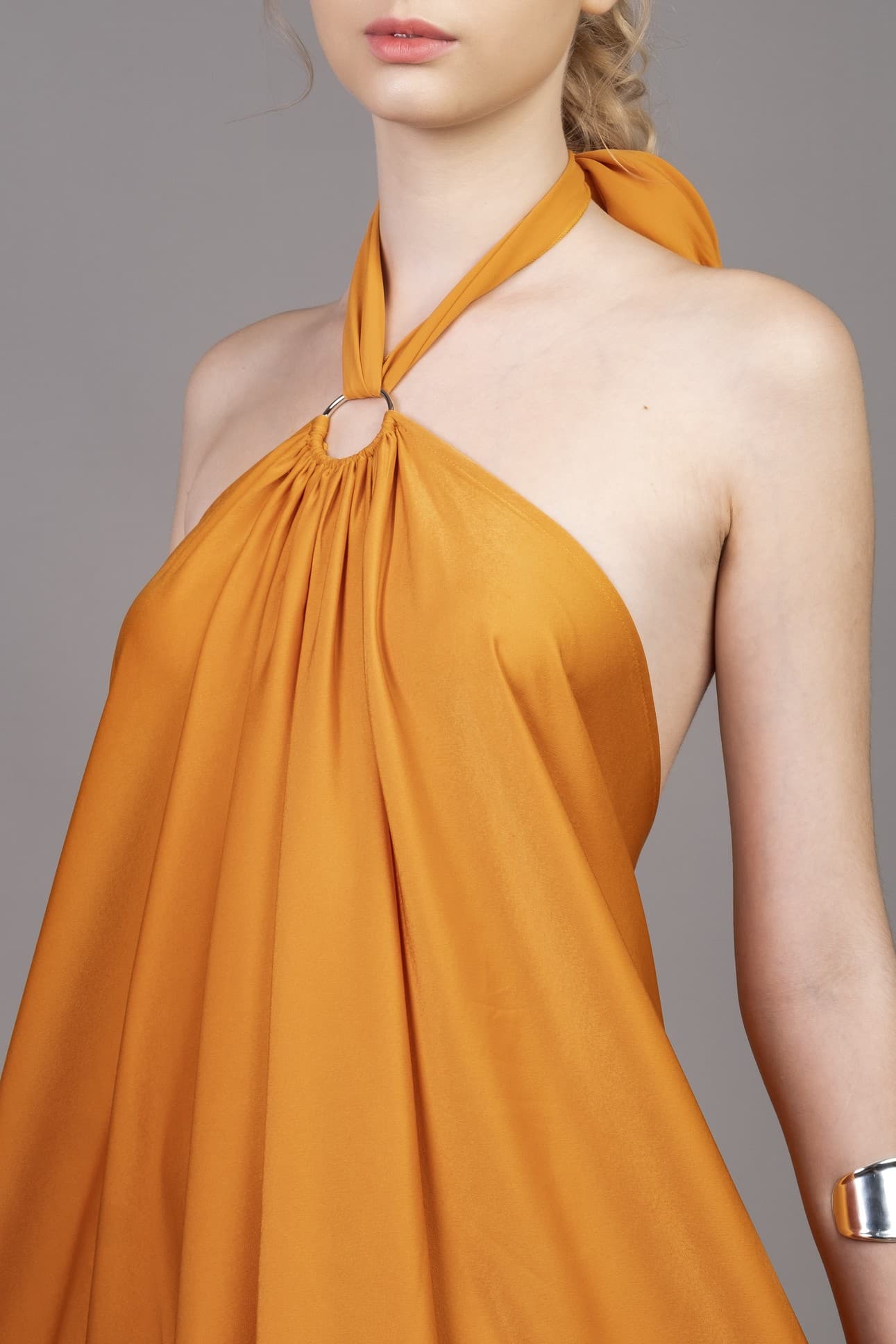 ORANGE EMPIRE SILK DRESS