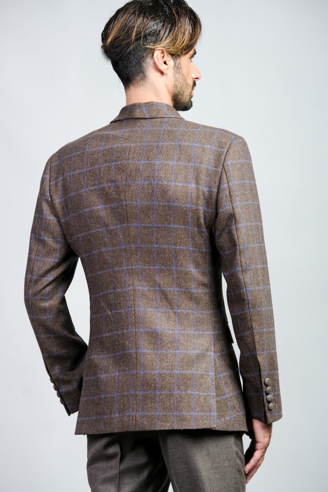JACKET CARO CHOÀNG QUA VẢI DẠ