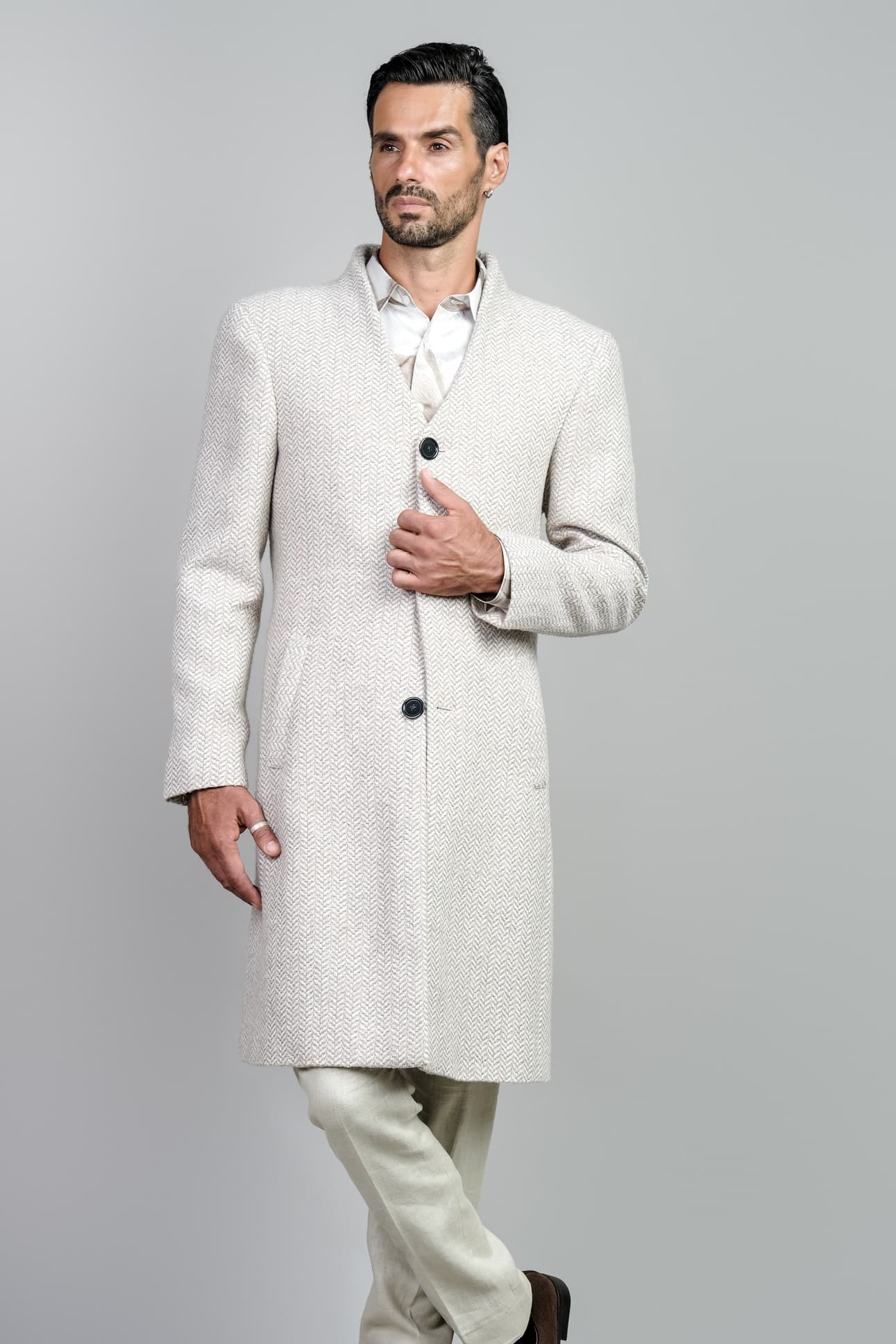 CITY BEIGE WOOL CASHMERE COAT