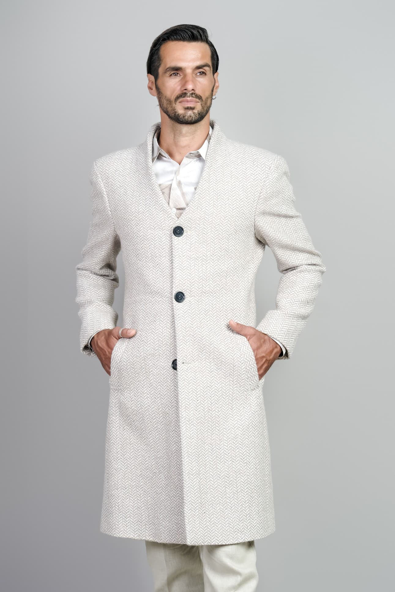 CITY BEIGE WOOL CASHMERE COAT